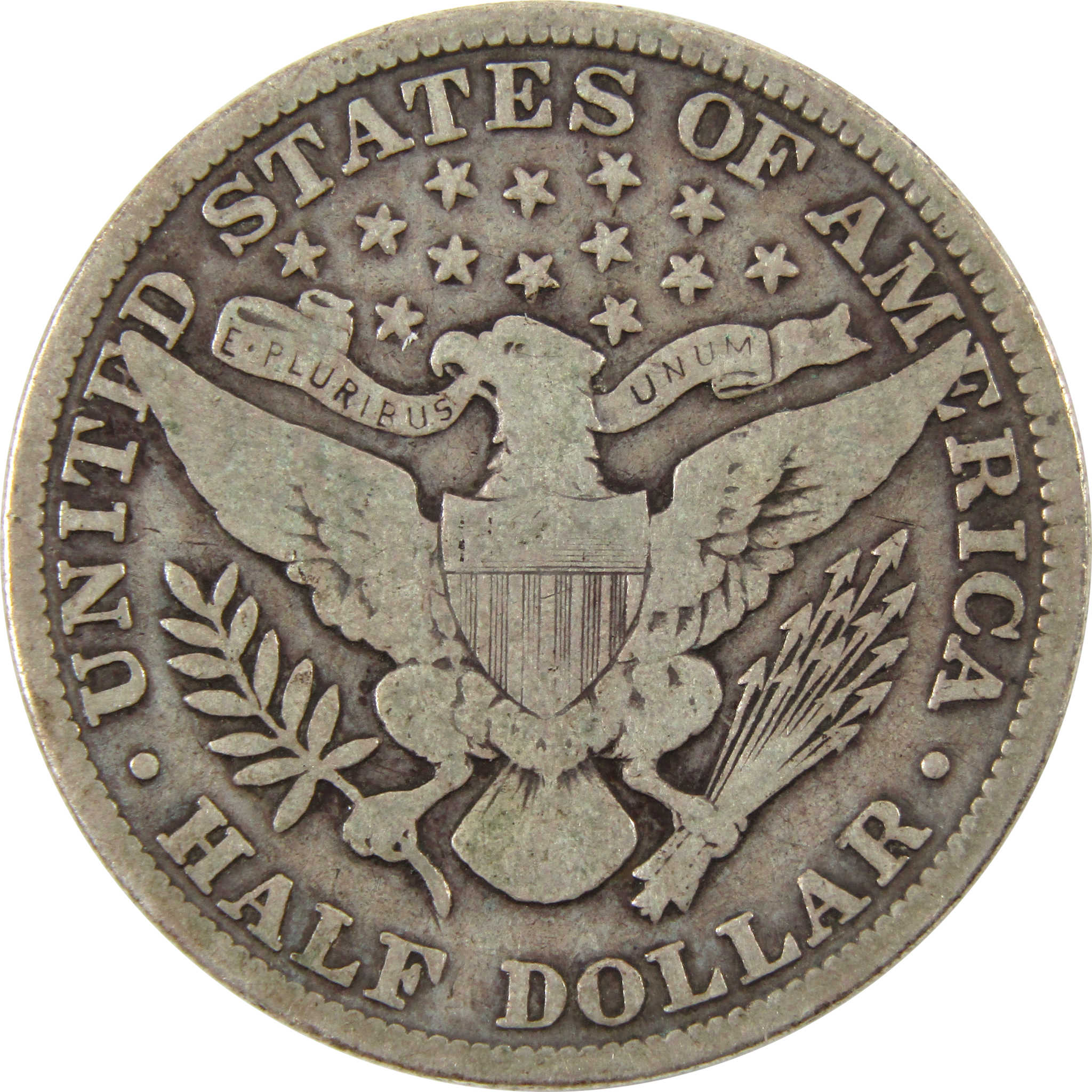 1909 Barber Half Dollar F Fine 90% Silver 50c Coin SKU:I9883