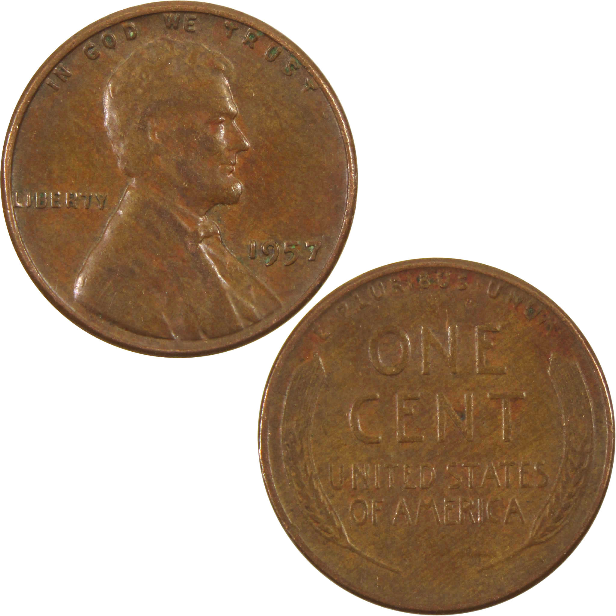 1957 Lincoln Wheat Cent AG About Good Penny 1c Coin