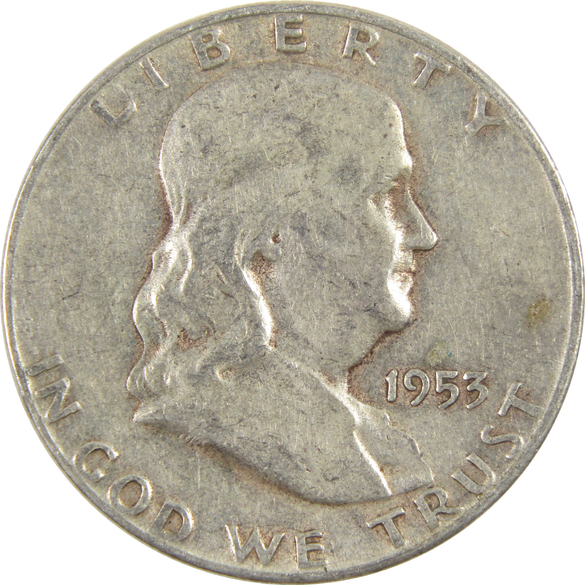 1953 S Franklin Half Dollar VG Very Good Silver 50c Coin