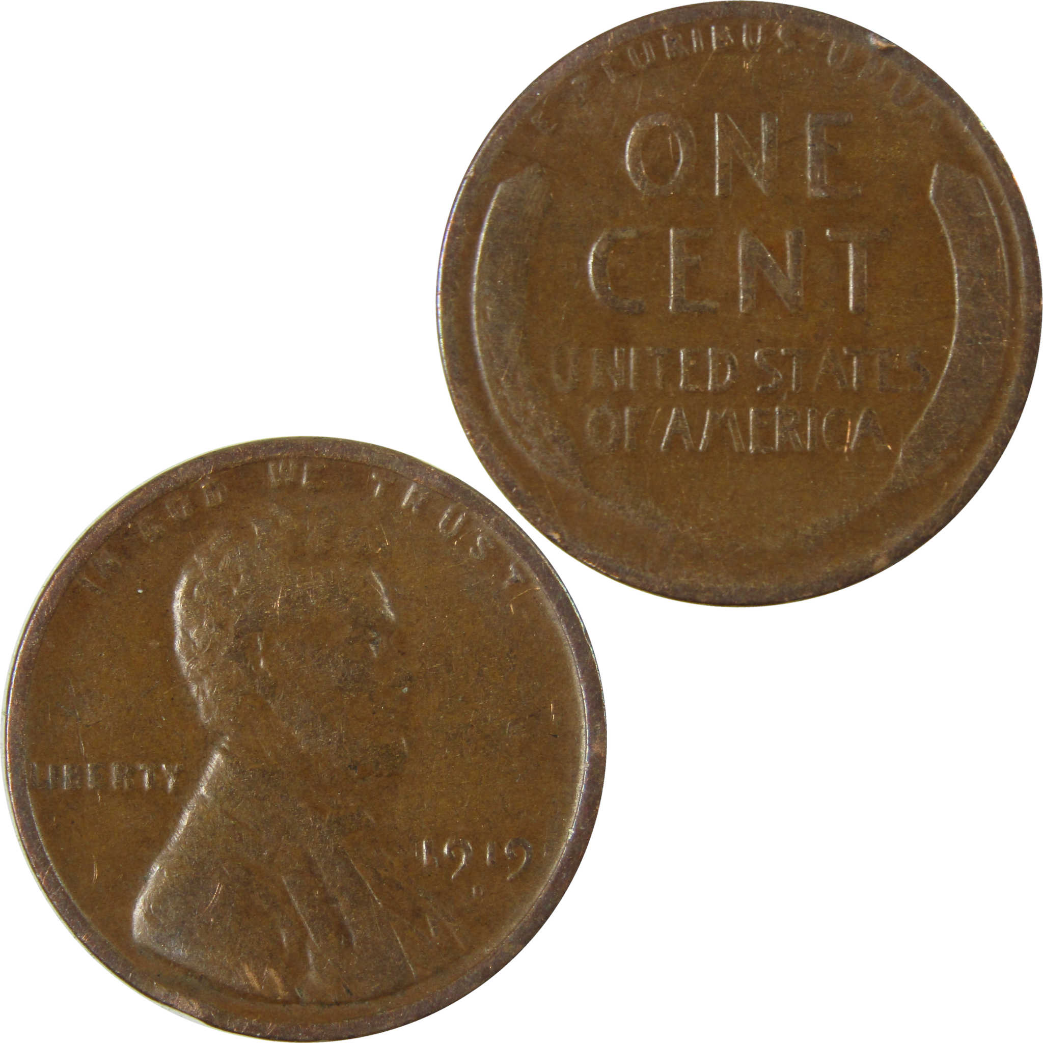 1919 D Lincoln Wheat Cent G Good Penny 1c Coin Collectible SKU:I27177