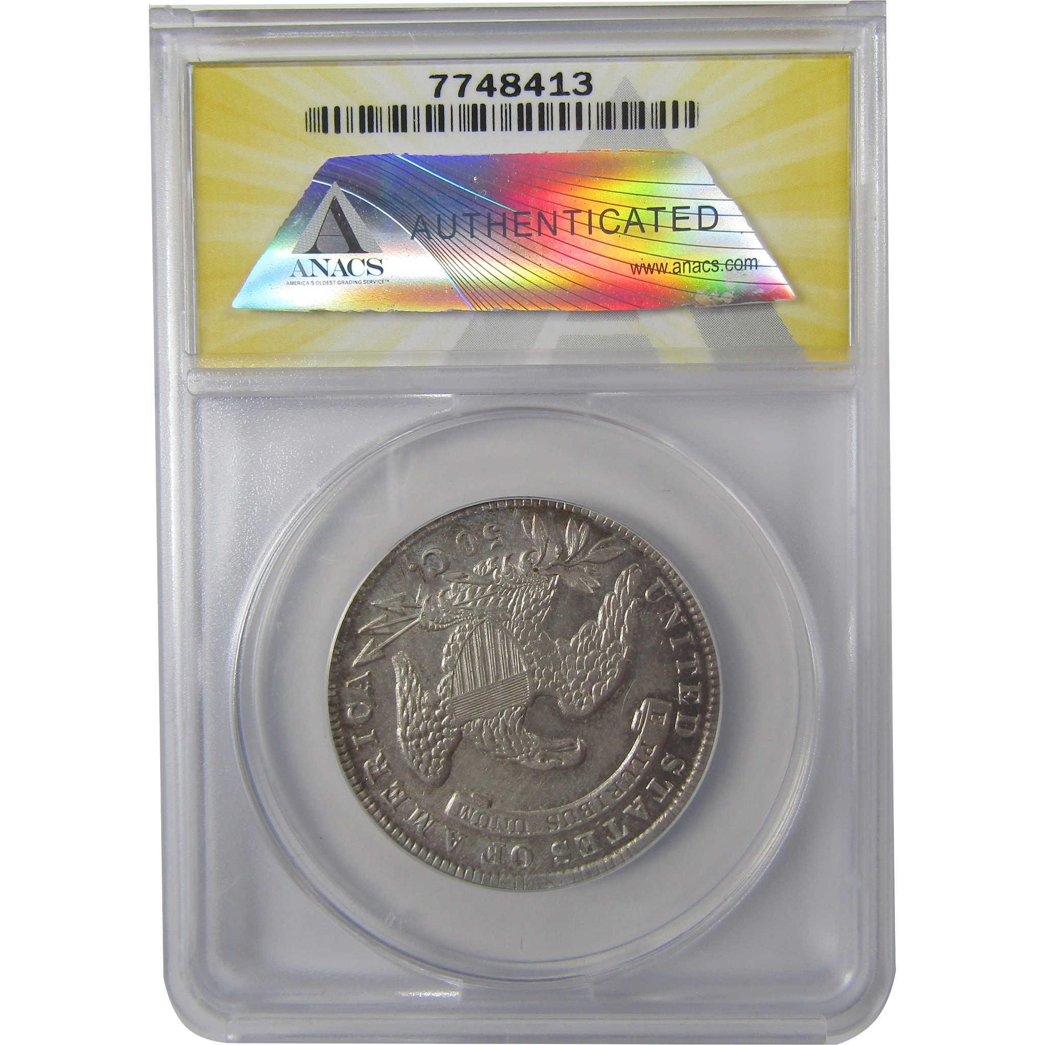 1834 Lg Date Sm Ltrs Capped Bust 50c AU 50 Details ANACS SKU:I24473