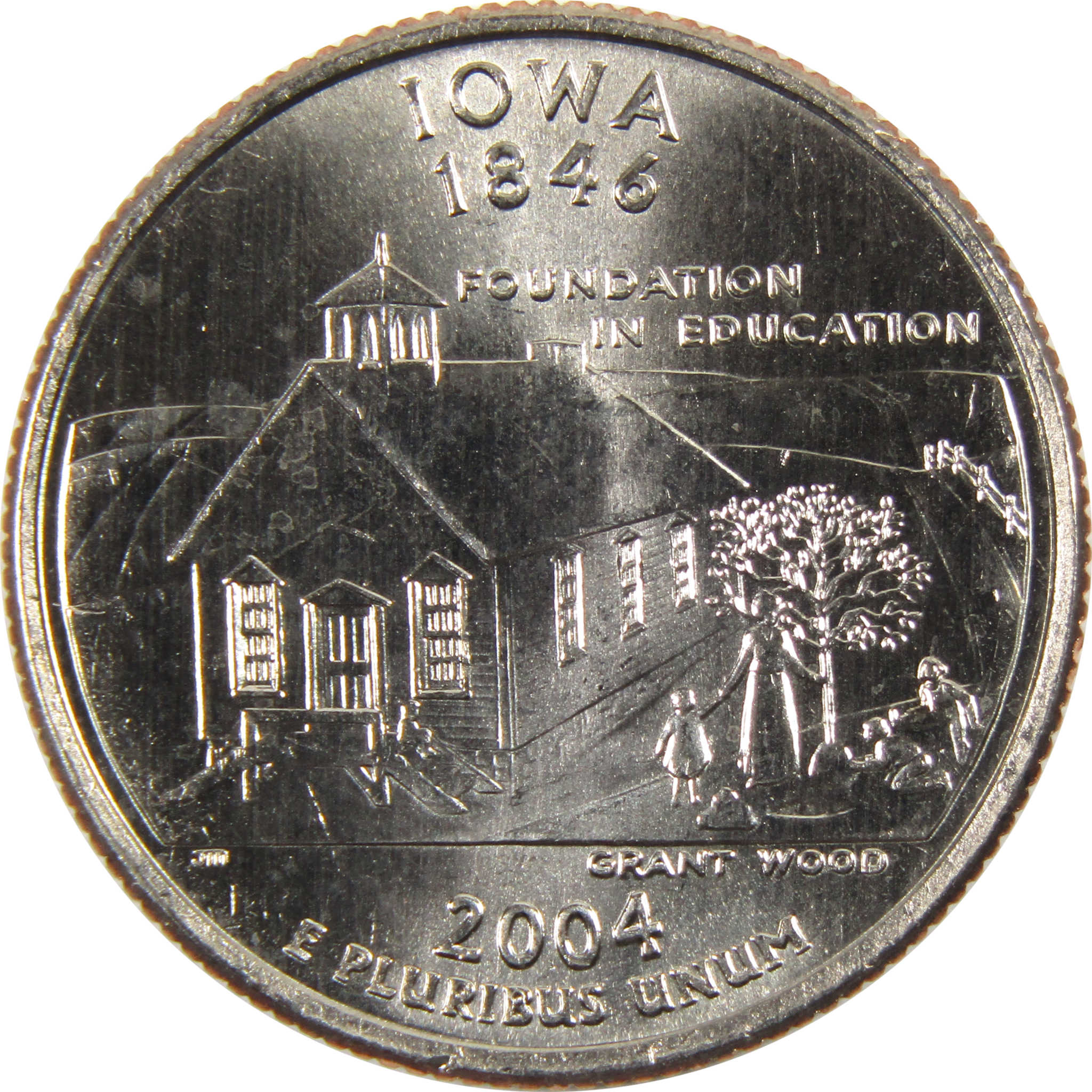 2004 P Iowa State Quarter BU Uncirculated Clad 25c Coin