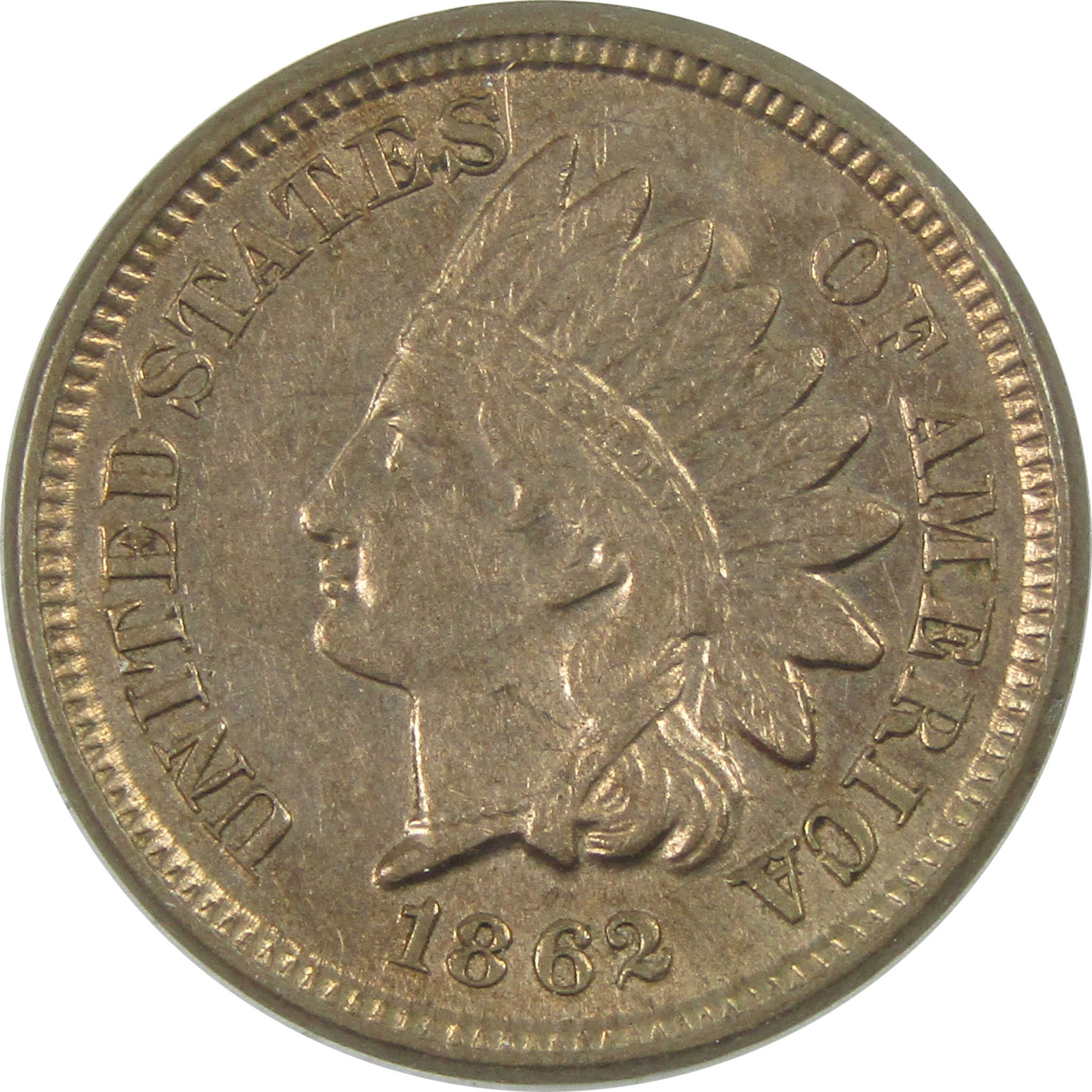 1862 Type 2 Indian Head Cent AU About Unc Copper-Nickel SKU:I16589