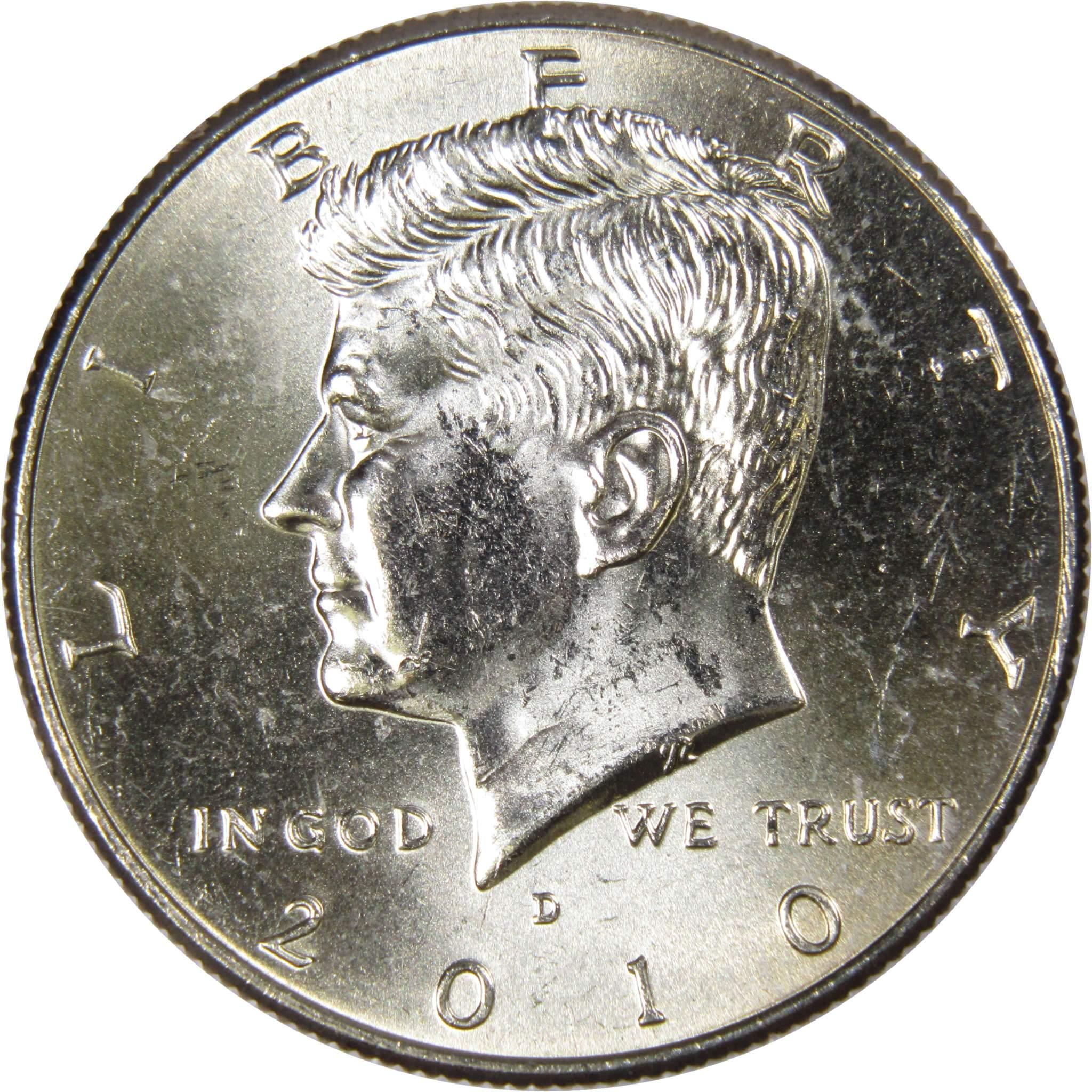 2010 D Kennedy Half Dollar Clad Uncirculated Mint State 50c Coin