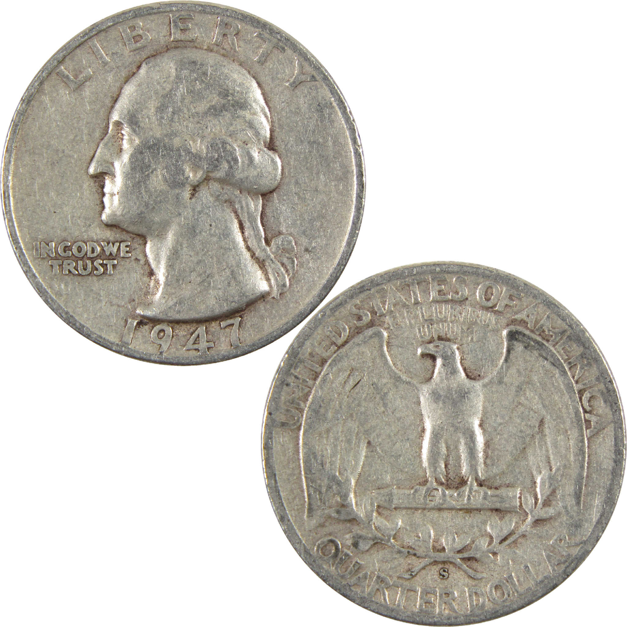 1947 S Washington Quarter VG Very Good Silver 25c Coin