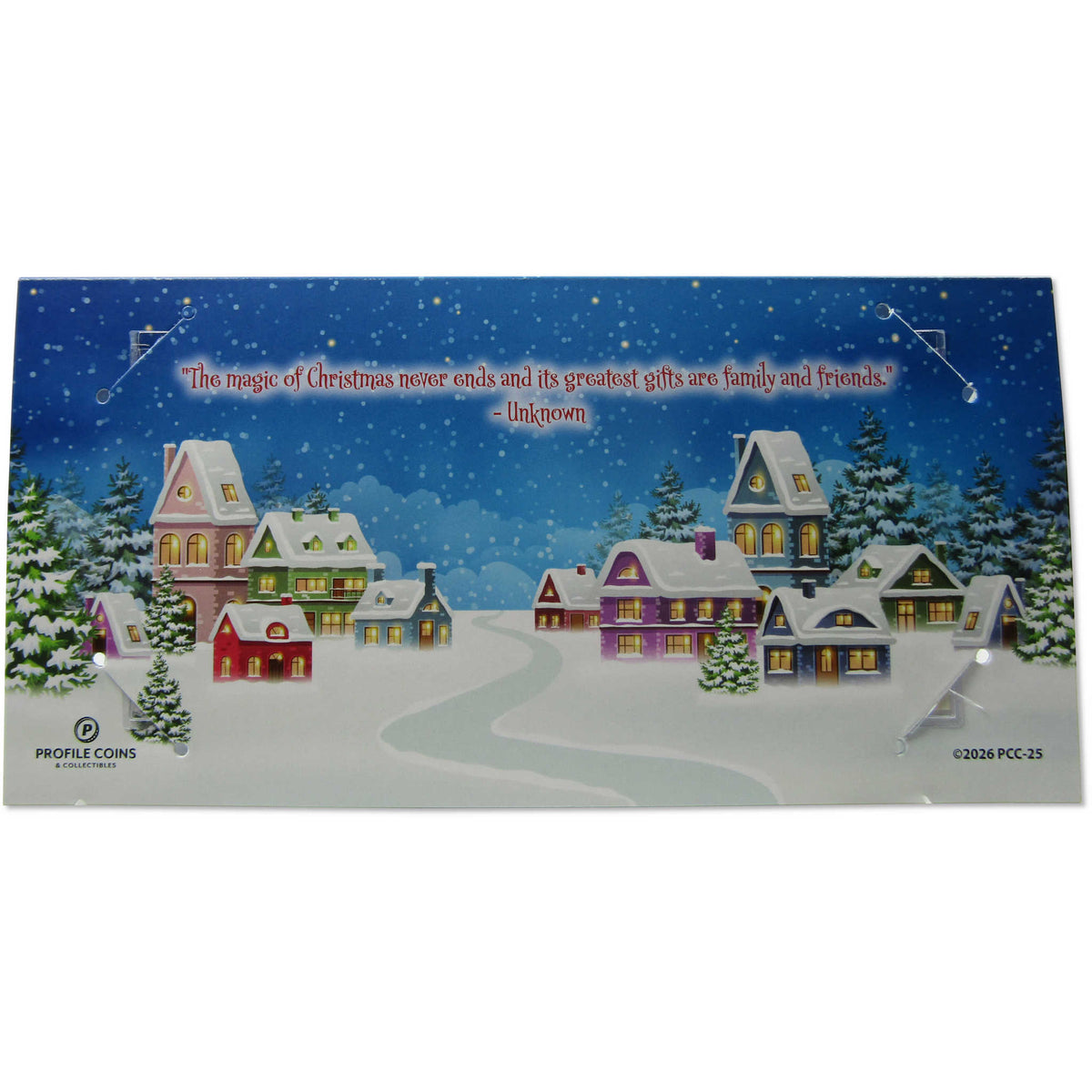 Santa's Sleigh Colorized $2 Federal Reserve Note Merry Christmas Card