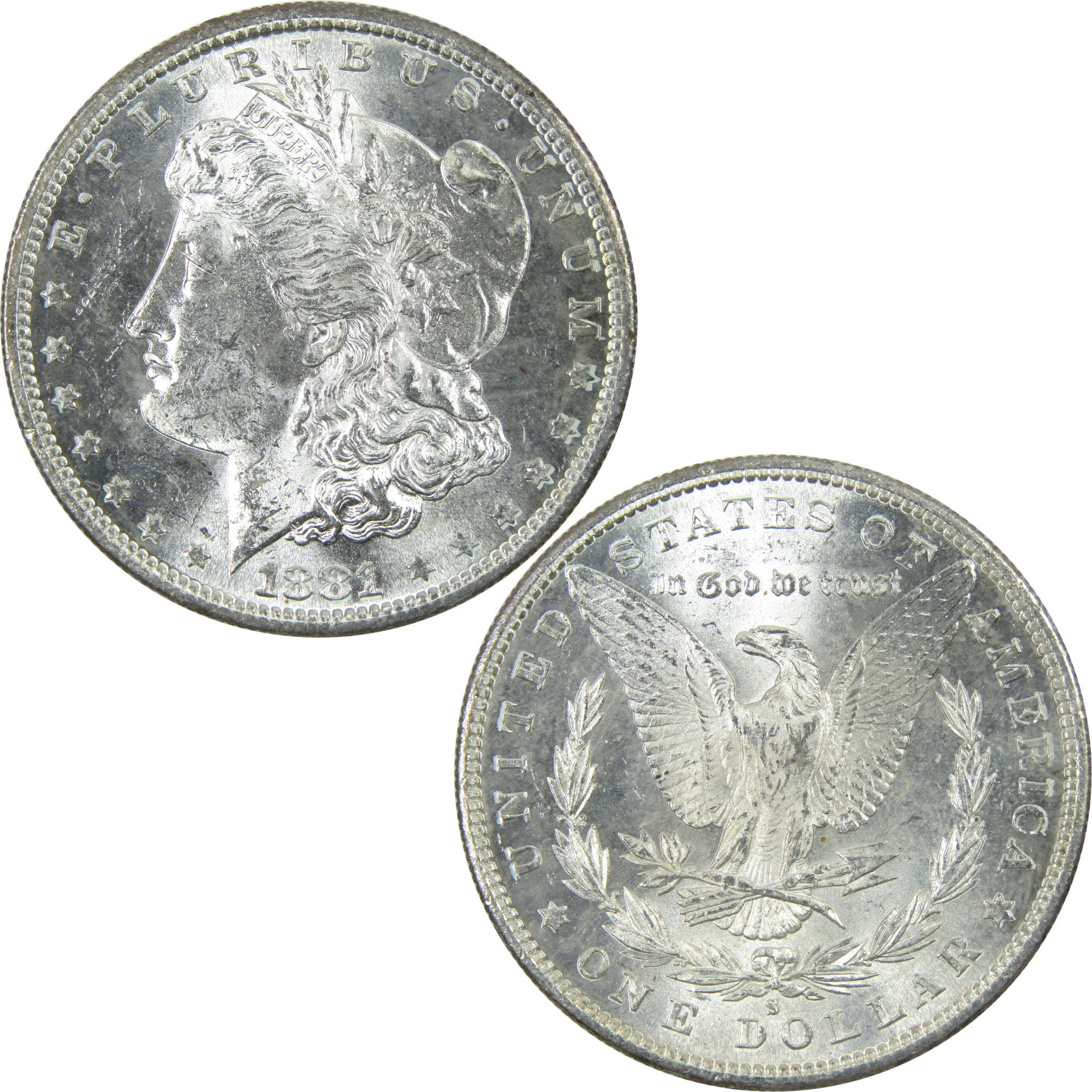 1881 S Morgan Dollar Uncirculated Silver $1 Coin SKU:I14834 - Morgan coin - Morgan silver dollar - Morgan silver dollar for sale - Profile Coins &amp; Collectibles