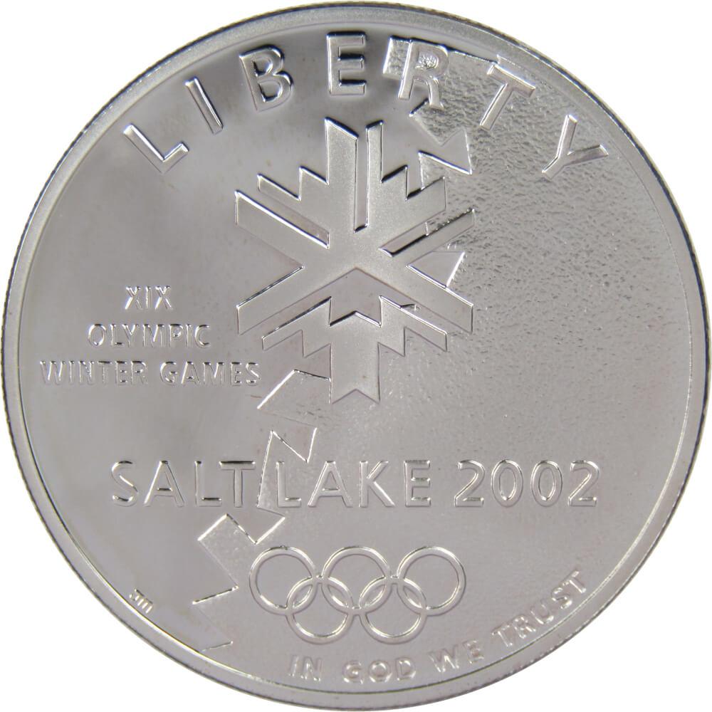 Salt Lake City Olympic Games Commemorative Dollar 2002 P Proof Silver