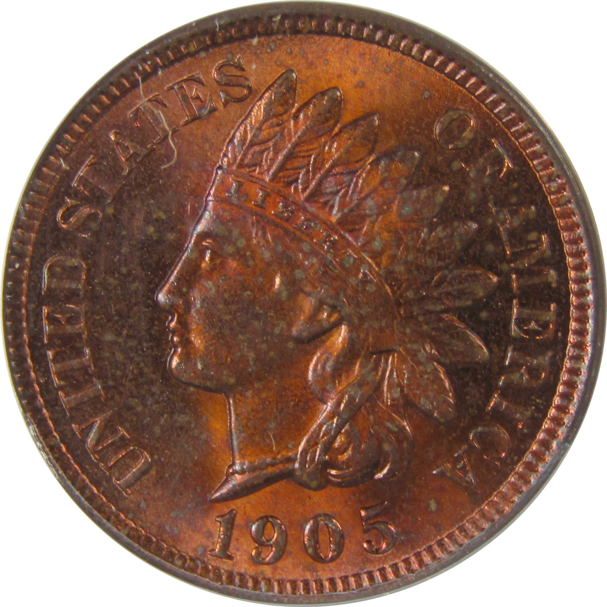 1905 Indian Head Cent MS 63 RB ANACS Penny Uncirculated SKU:I23013