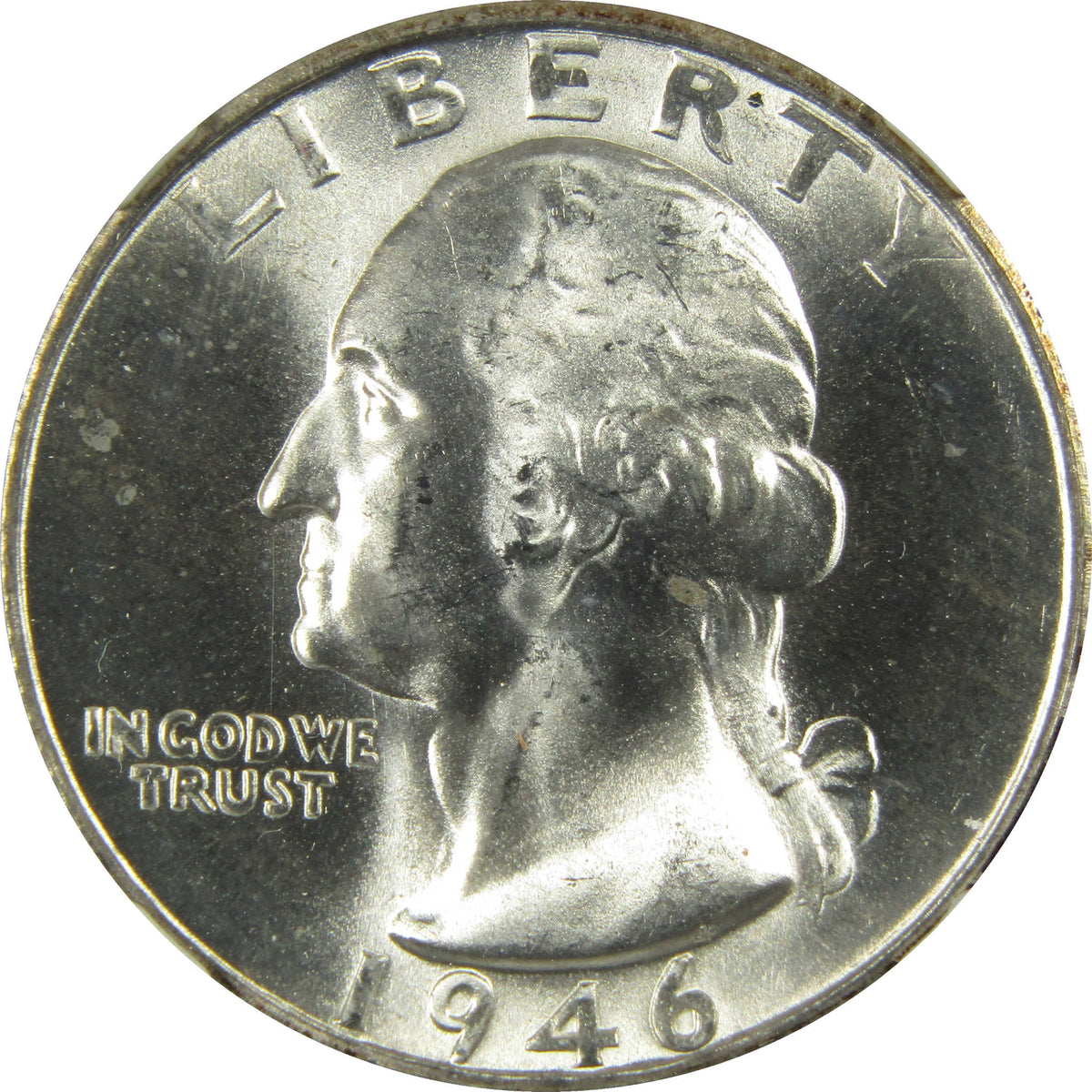 1946 S Washington Silver 25c MS 65 NGC Bag Fragment SKU:I28699