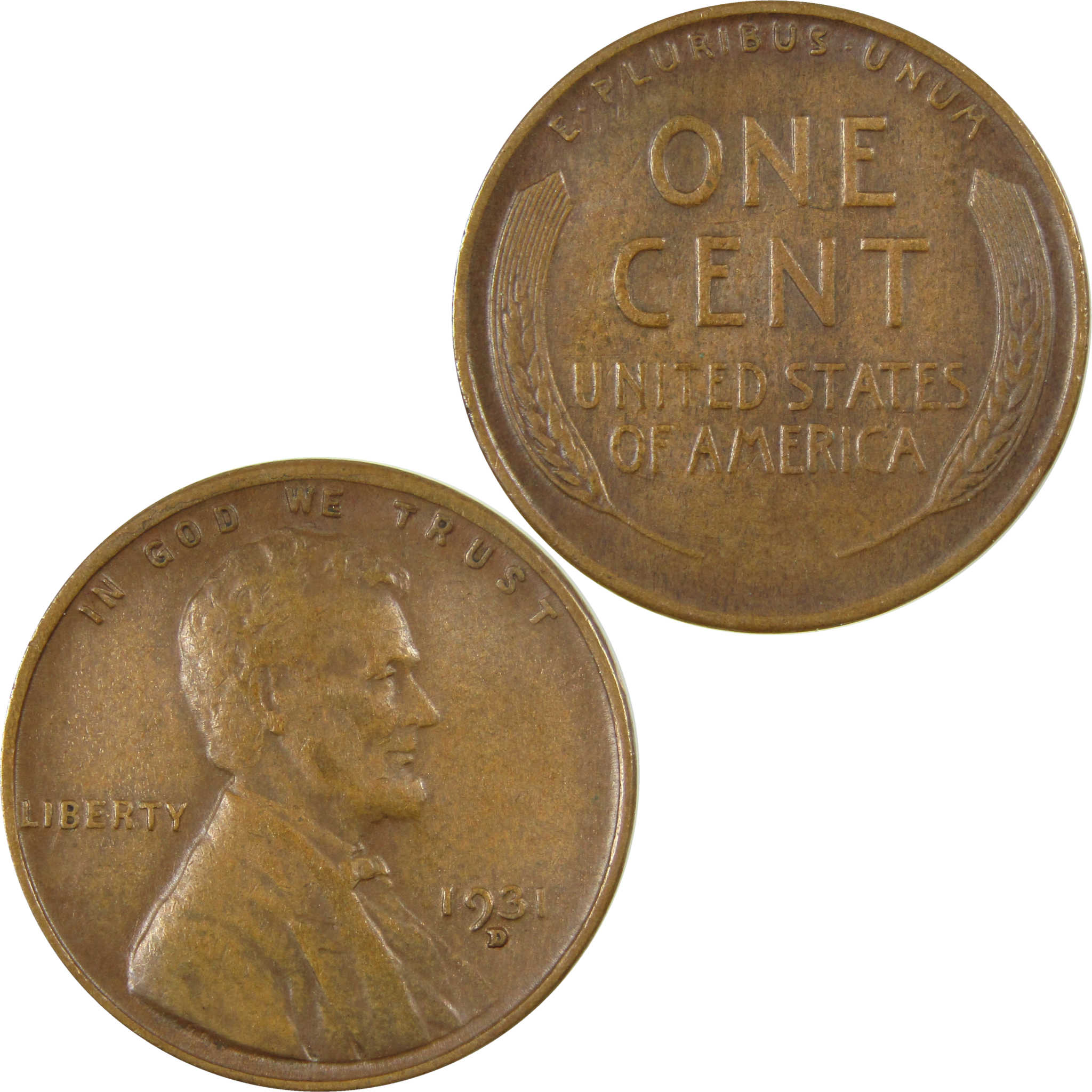 1931 D Lincoln Wheat Cent VF Very Fine Penny 1c Coin SKU:I26800
