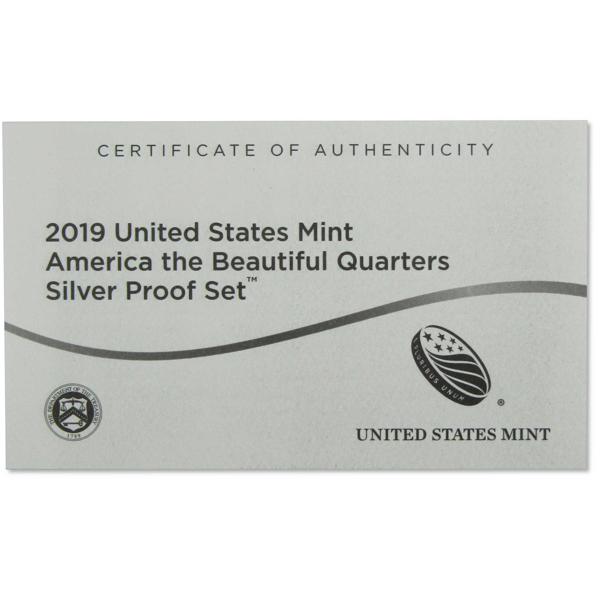 2019 America the Beautiful Quarter Silver Proof Set U.S. Mint OGP COA