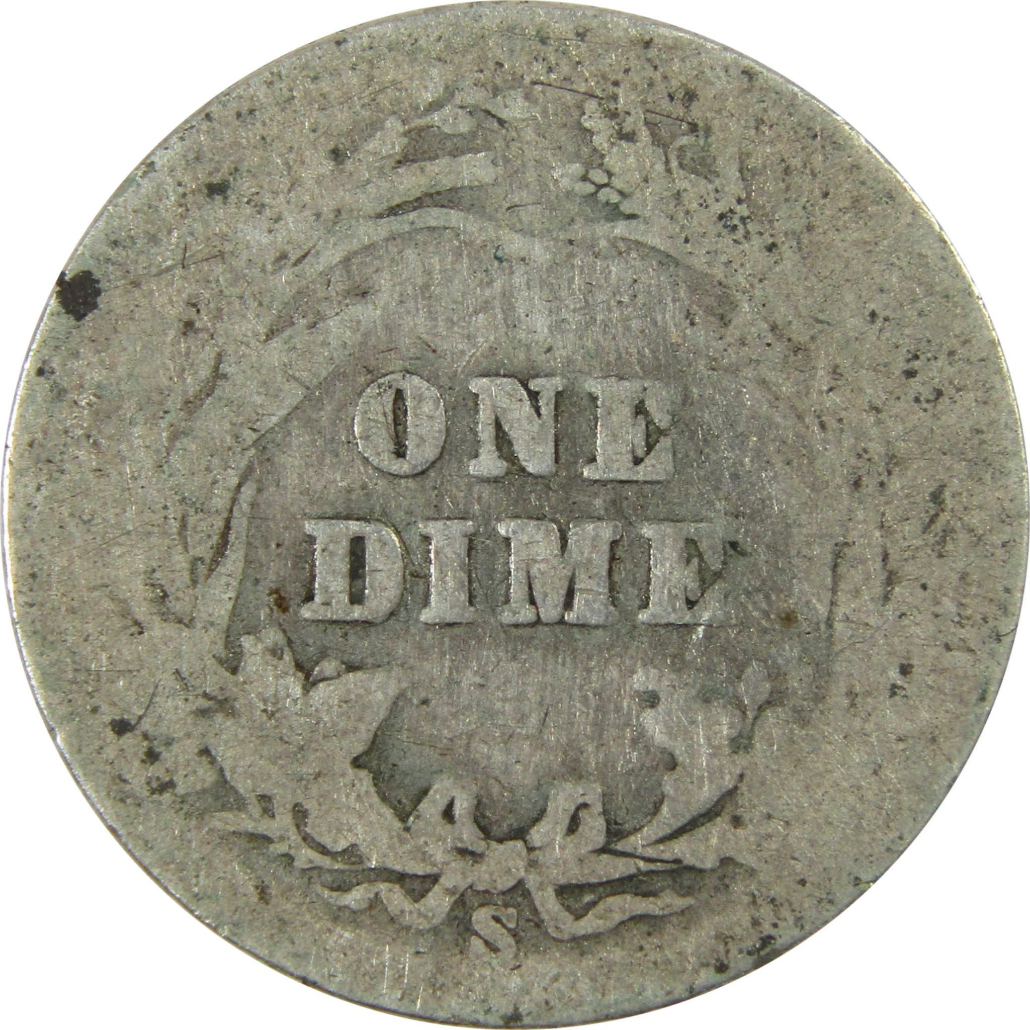 1900 S Barber Silver Dime AG About Good 10c Coin Collectible SKU:CP705