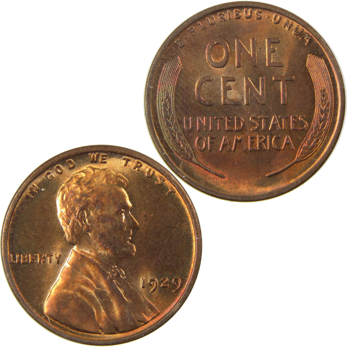 1929 Lincoln Wheat Cent Uncirculated Penny 1c Coin SKU:I28261