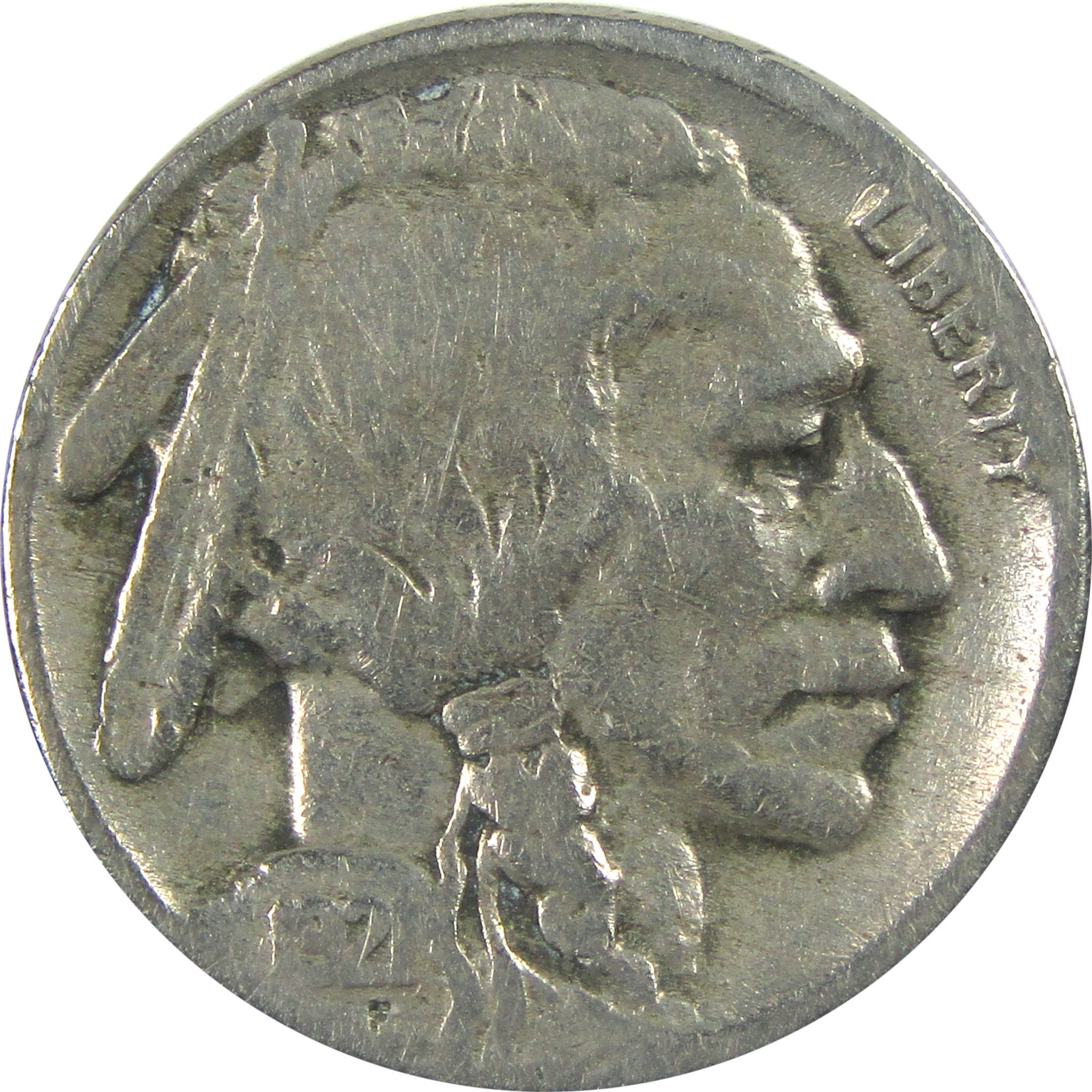 1921 S Indian Head Buffalo Nickel VG Very Good Details 5c SKU:I15317