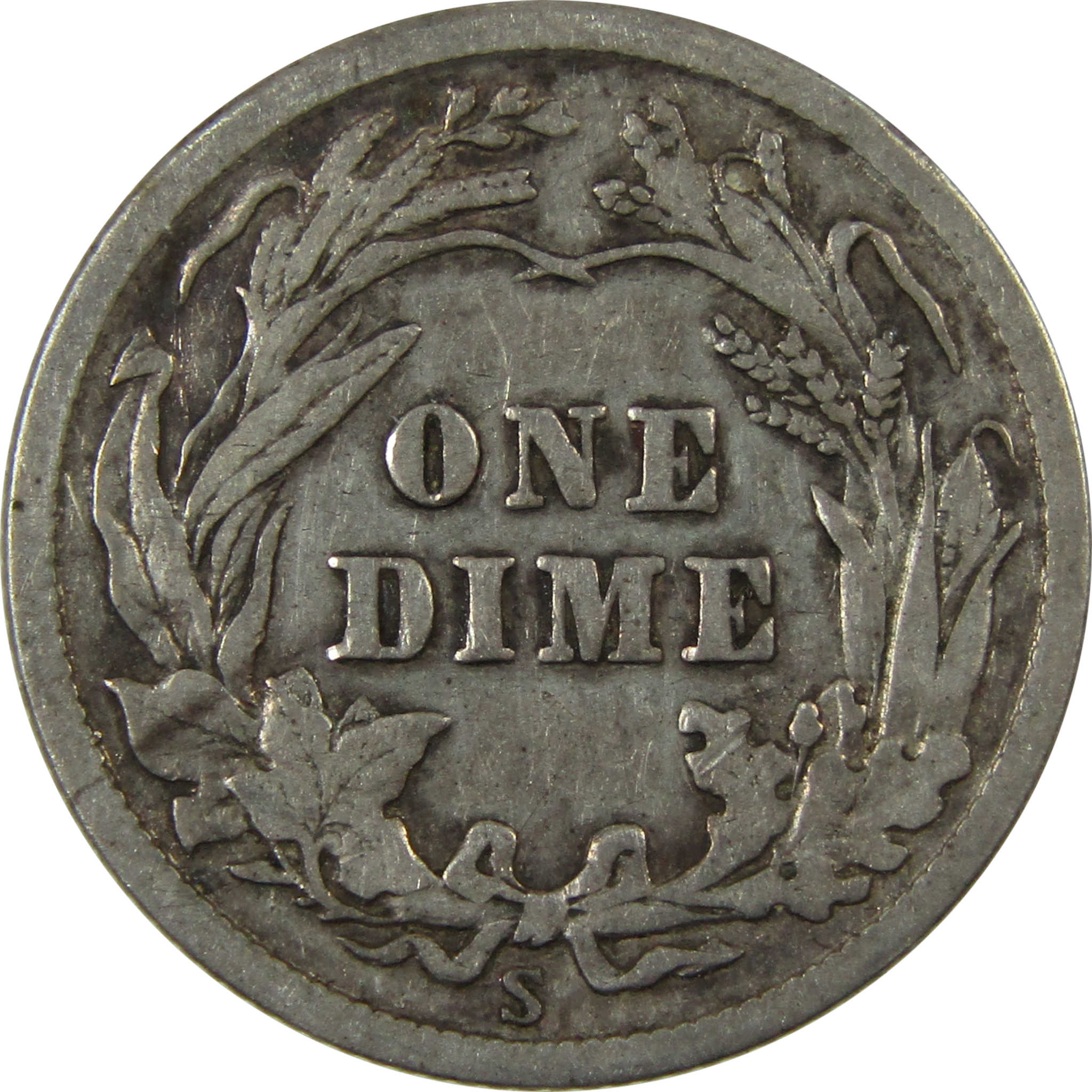 1916 S Barber Silver Dime F Fine 10c Coin Collectible SKU:CP1338