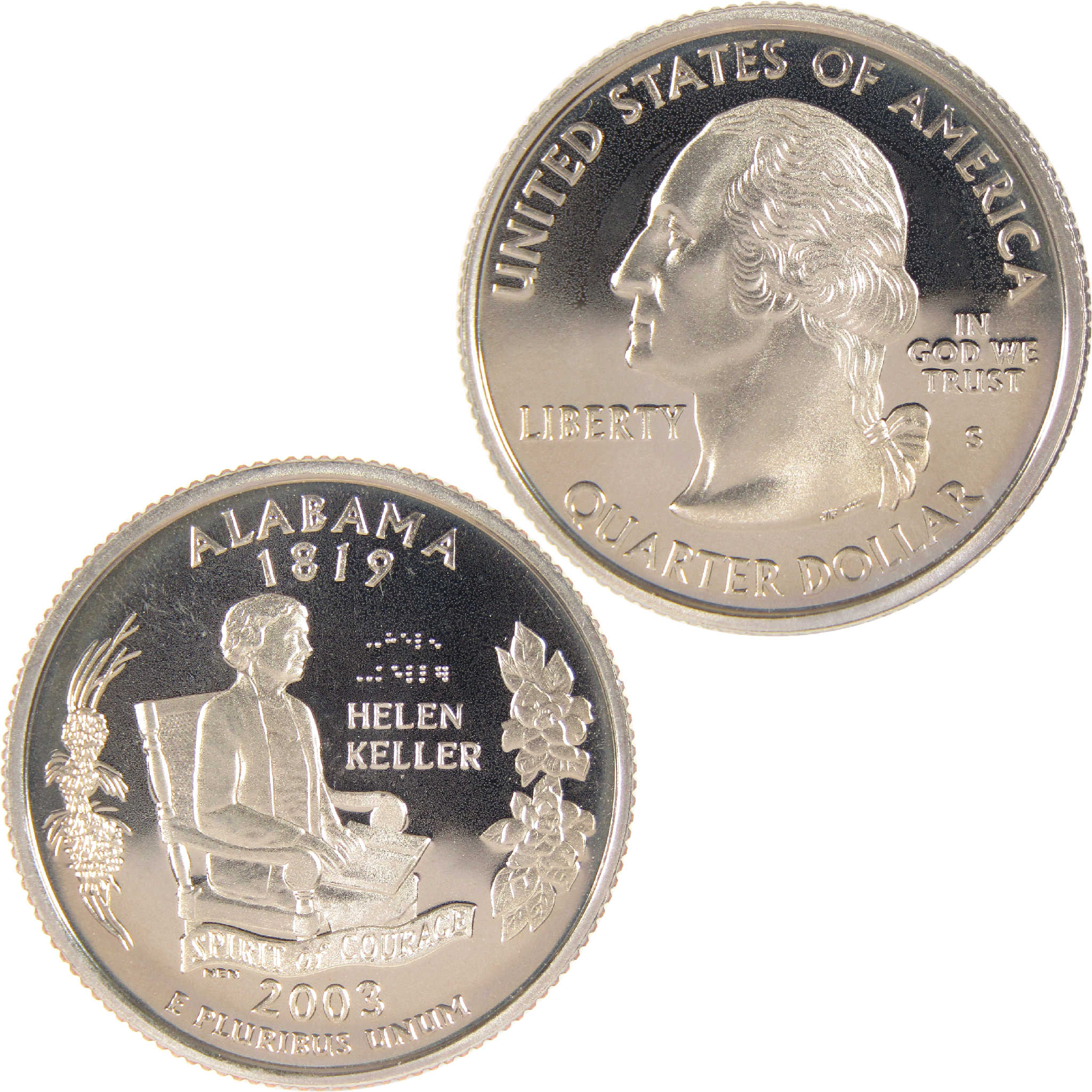 2003 S Alabama State Quarter Clad 25c Proof Coin