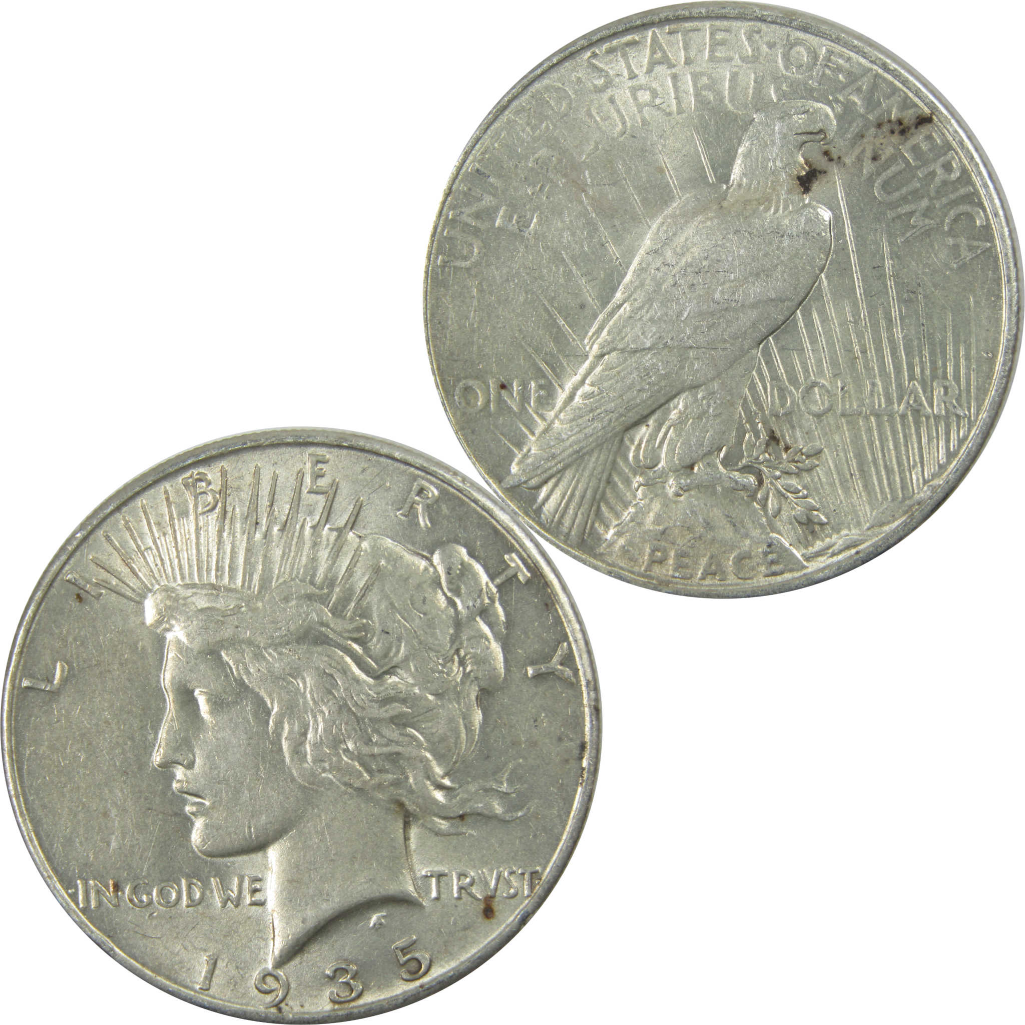 1935 Peace Dollar AU About Uncirculated Silver $1 Coin SKU:I15480