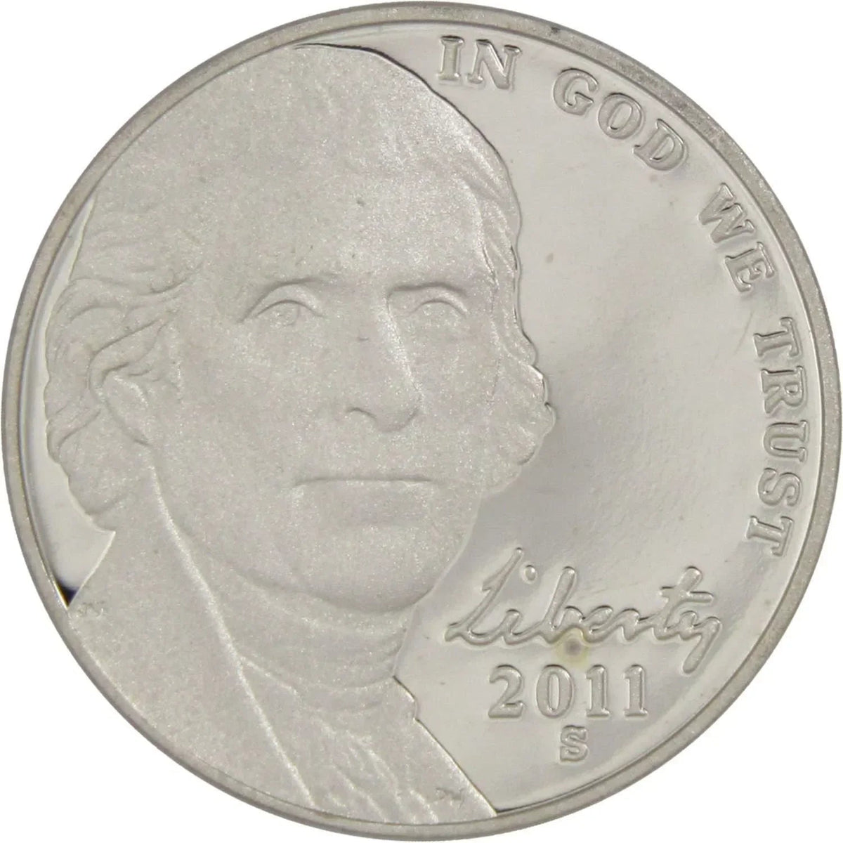 2011 S Jefferson Nickel Proof 5c Coin Collectible