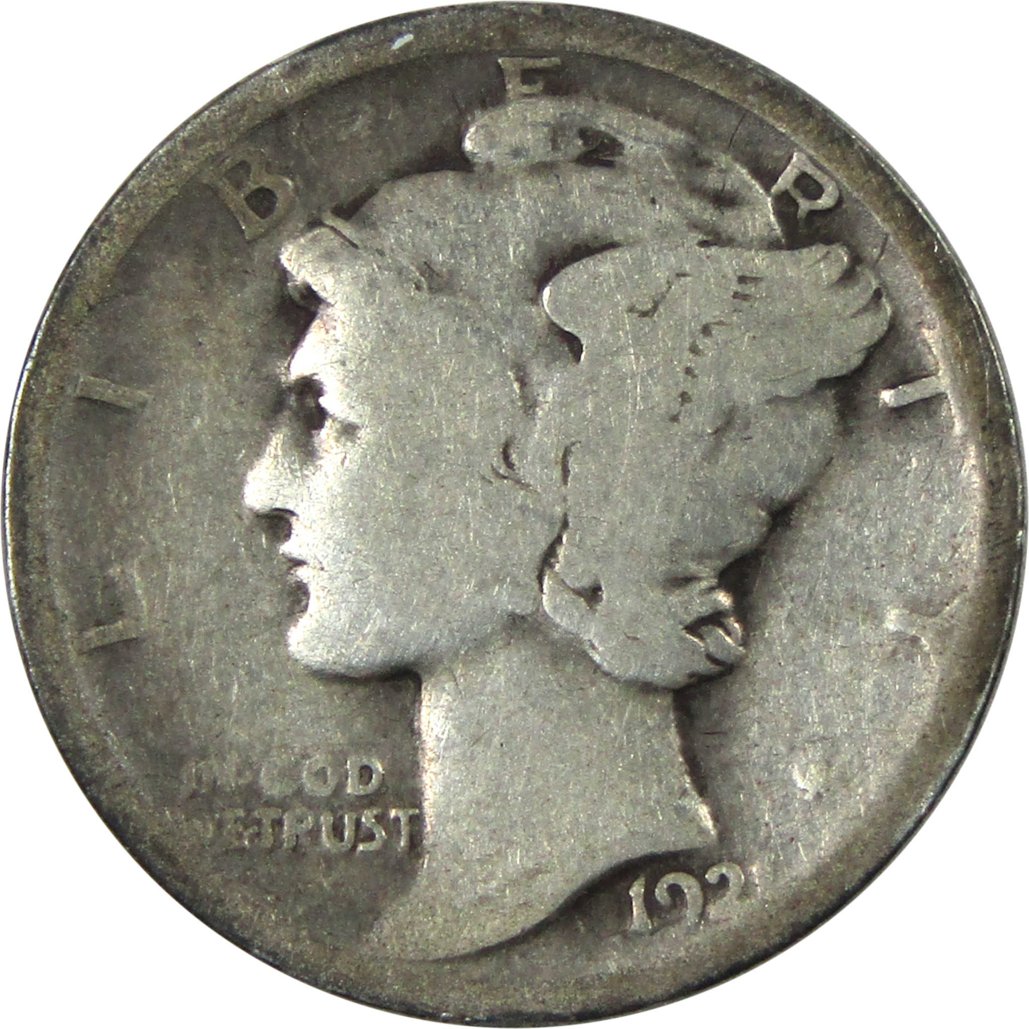 1921 Mercury Dime AG About Good Silver 10c Coin SKU:I13876