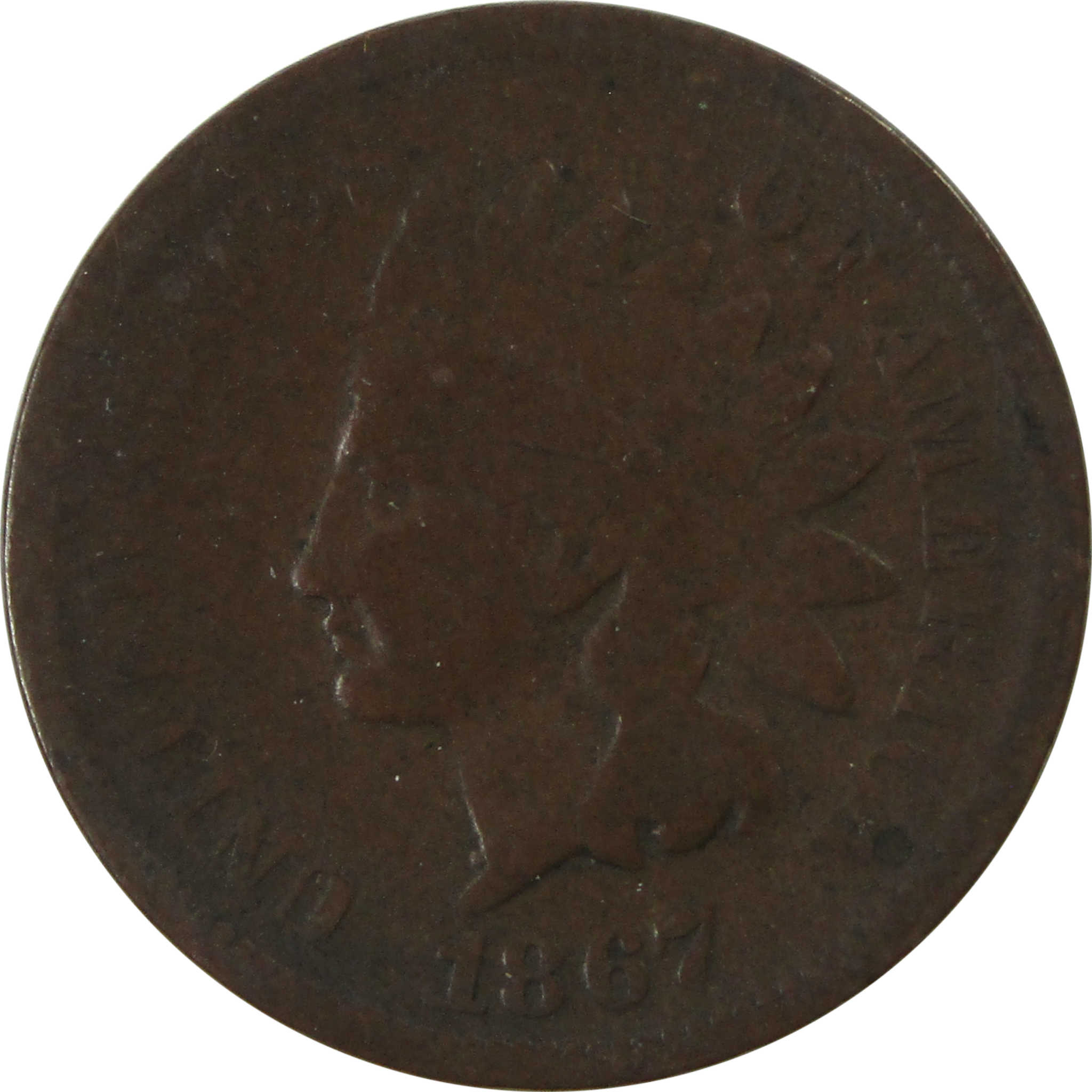 1867 Indian Head Cent G Good Penny 1c Coin SKU:I13954