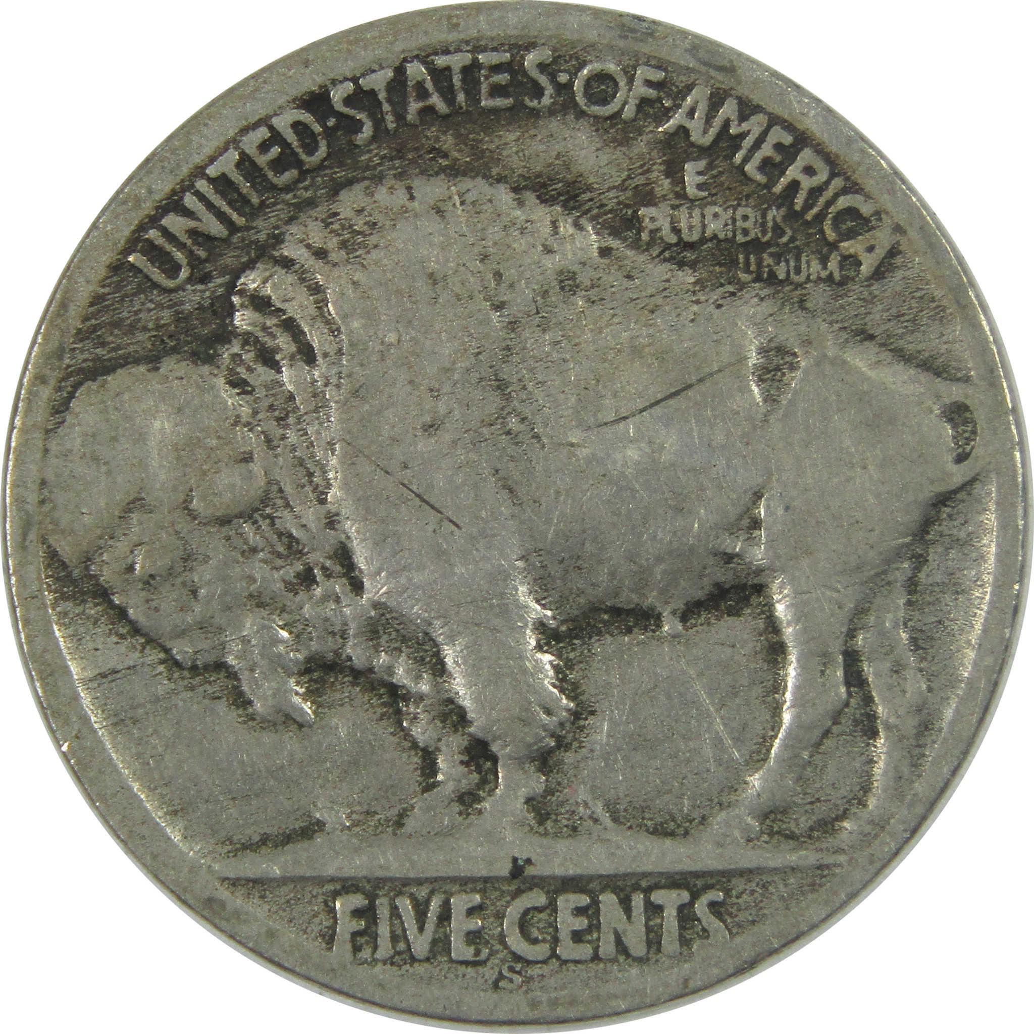 1918 S Indian Head Buffalo Nickel AG About Good 5c Coin SKU:I16496