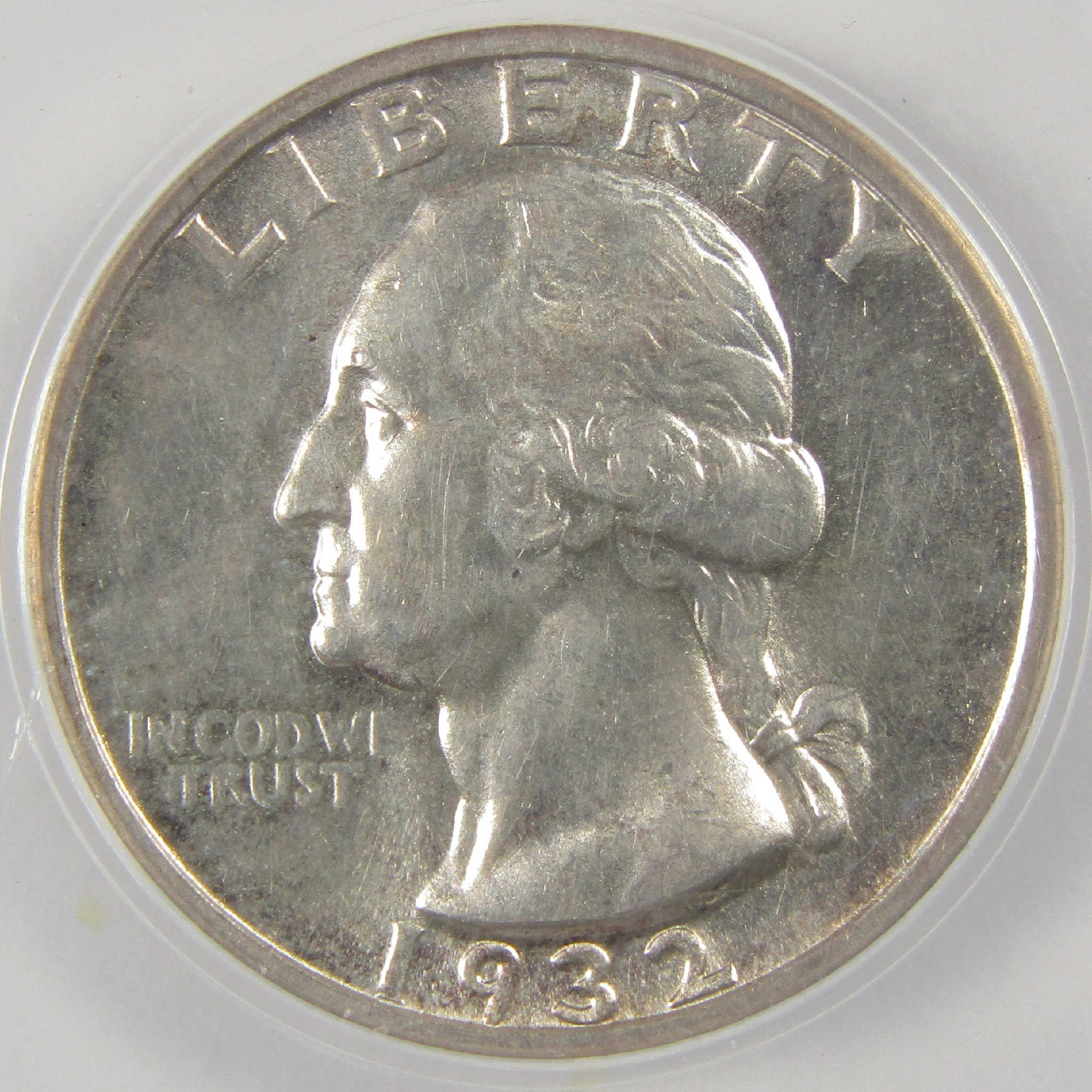1932 S Washington Silver Quarter AU 55 ANACS 25c Coin Collectible