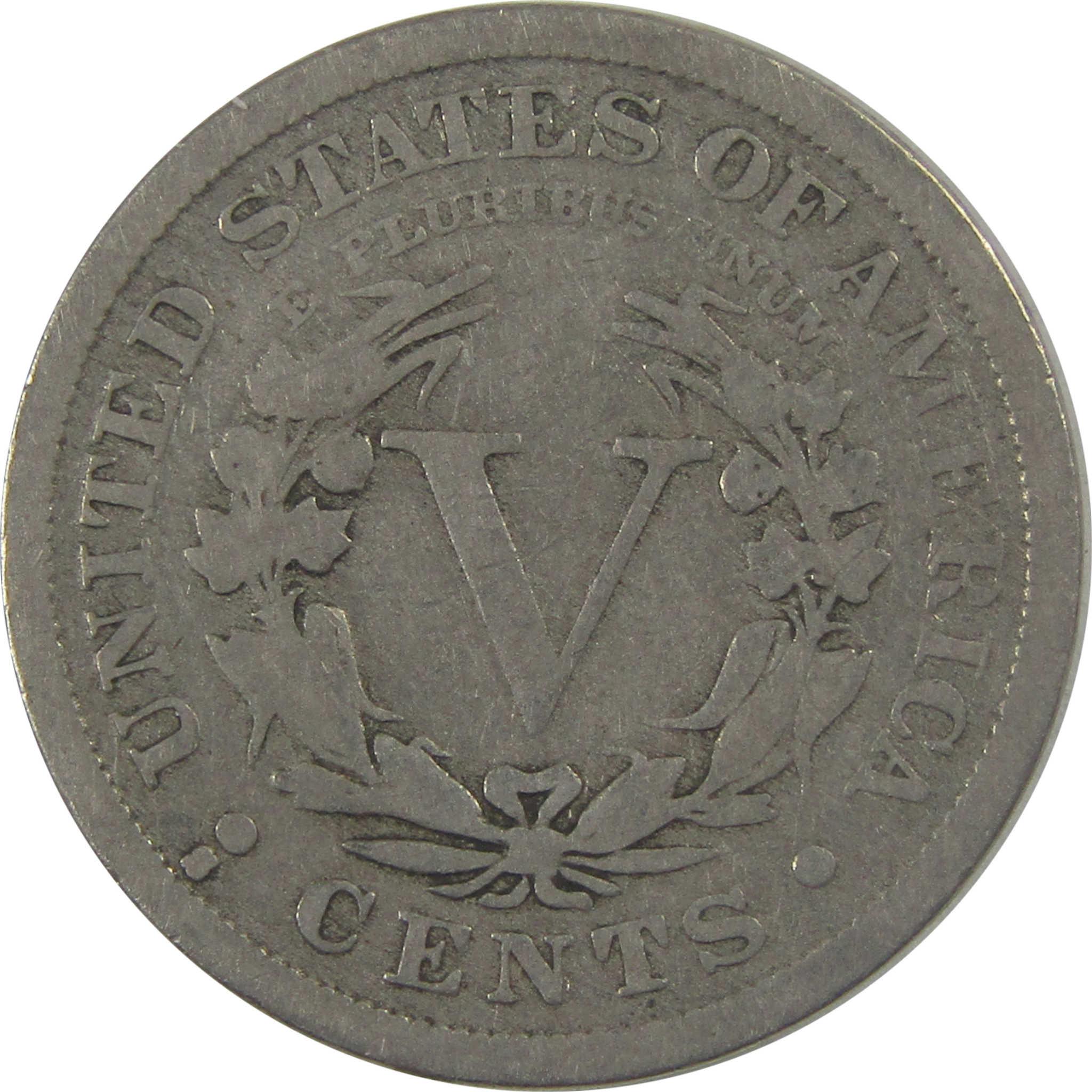 1912 S Liberty Head V Nickel VG Very Good 5c Coin SKU:I23960