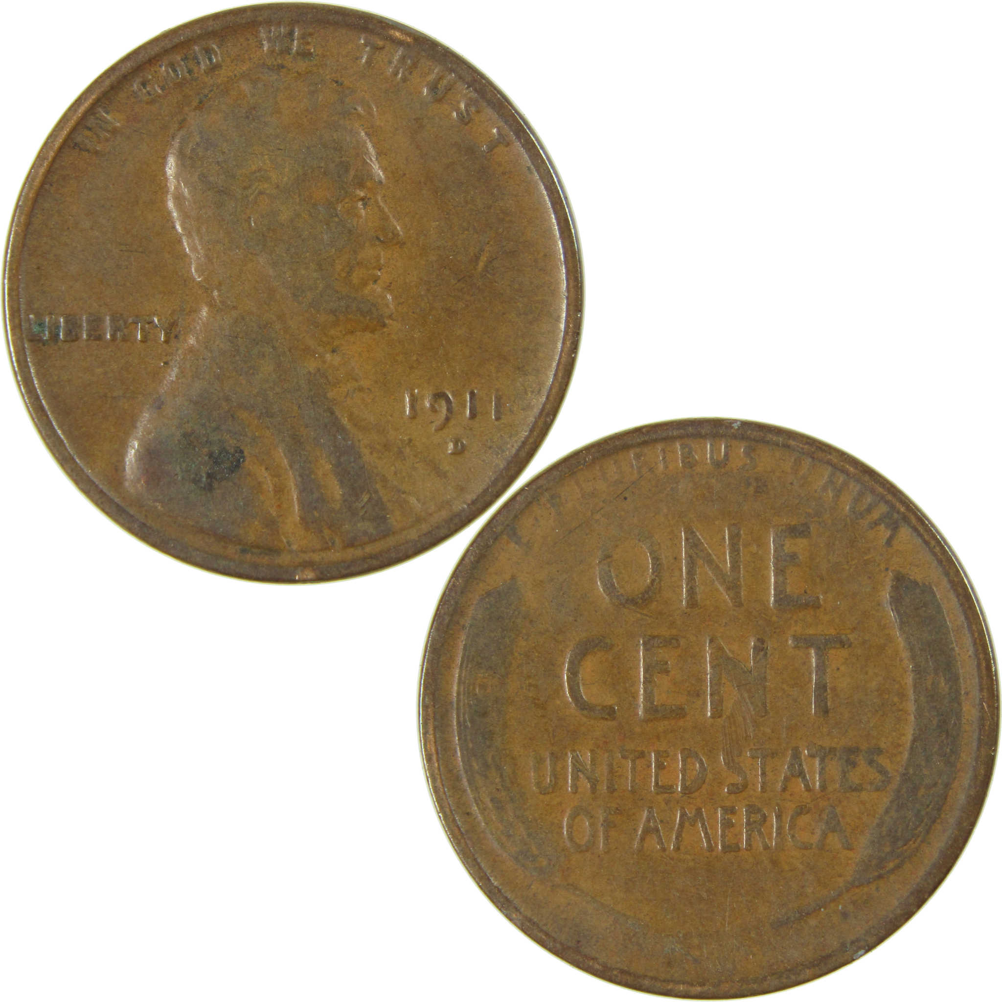 1911 D Lincoln Wheat Cent VG Very Good Penny 1c Coin SKU:I26861