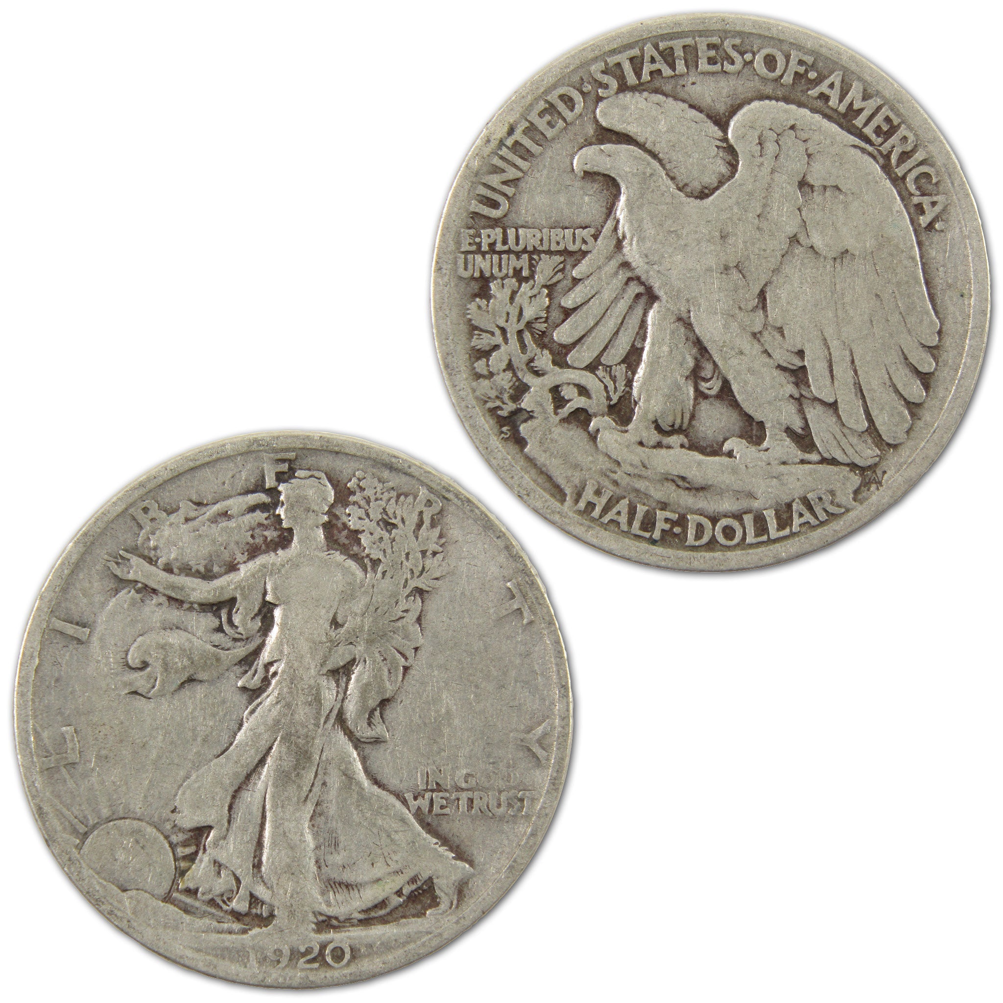 1920 S Liberty Walking Half Dollar G Good Silver 50c Coin SKU:I10785
