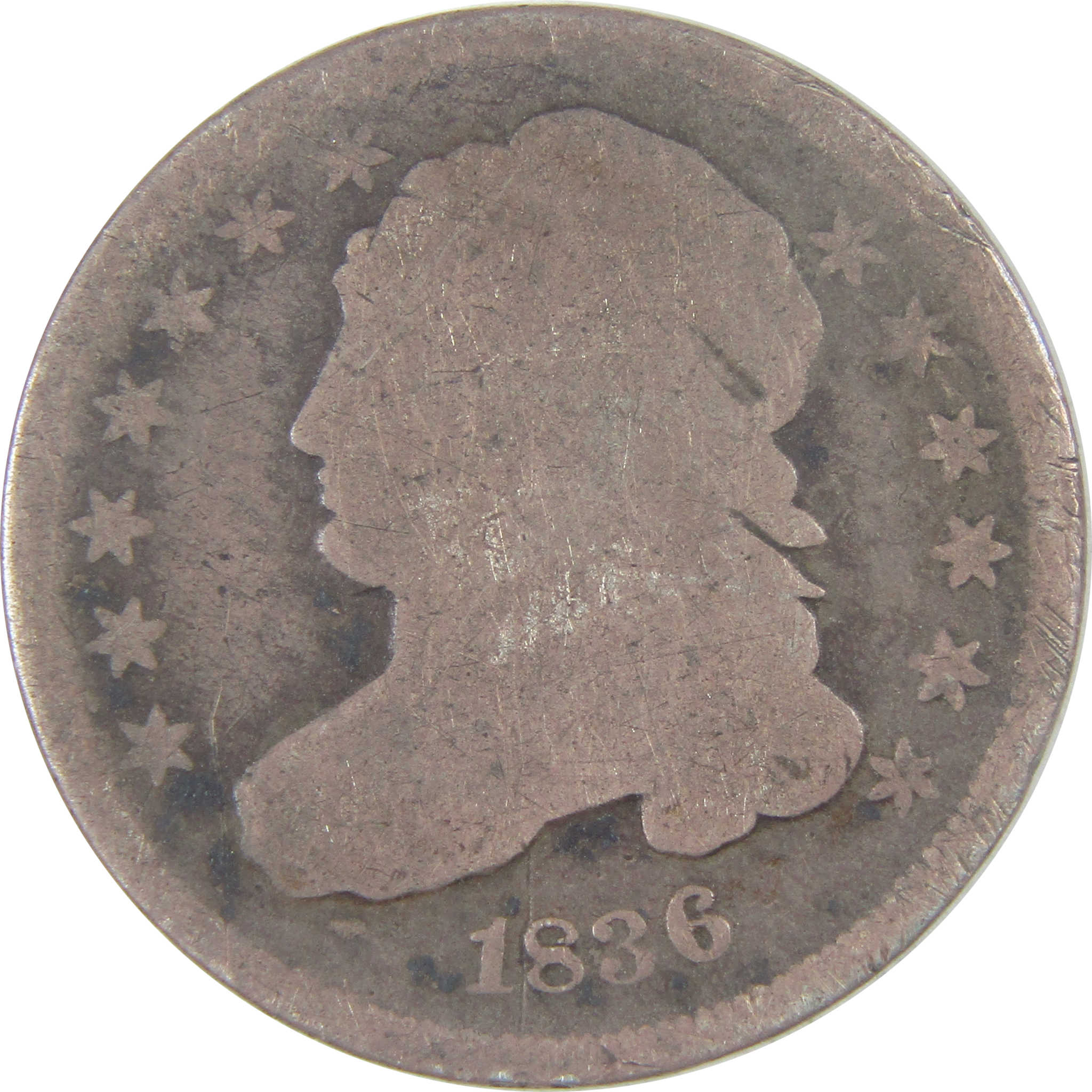 1836 O Capped Bust Dime AG About Good Silver 10c Coin SKU:I16784