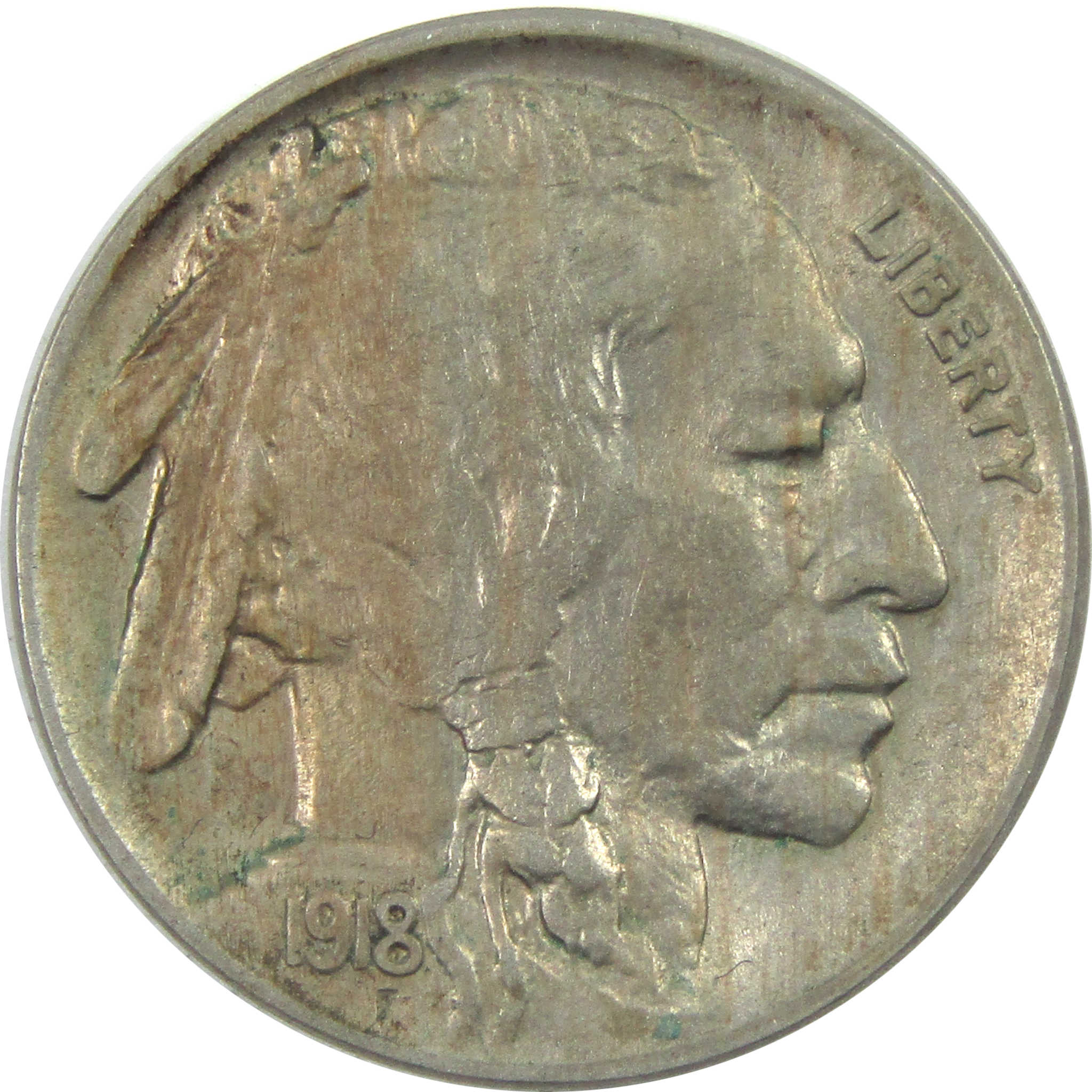 1918 Indian Head Buffalo Nickel AU About Uncirculated 5c SKU:I15335