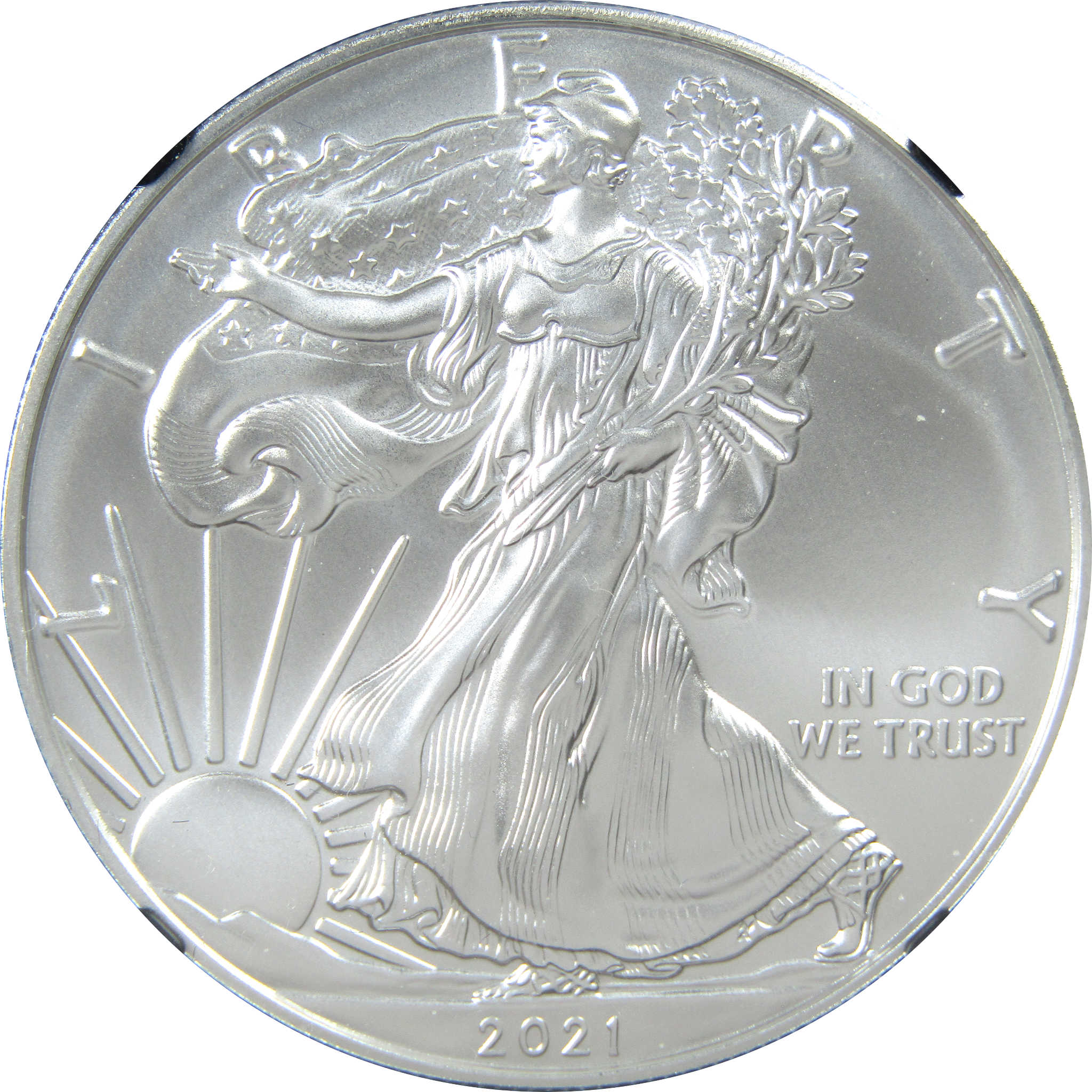 2021 (P) Type 1 American Silver Eagle MS 70 NGC First Day SKU:CPC6998