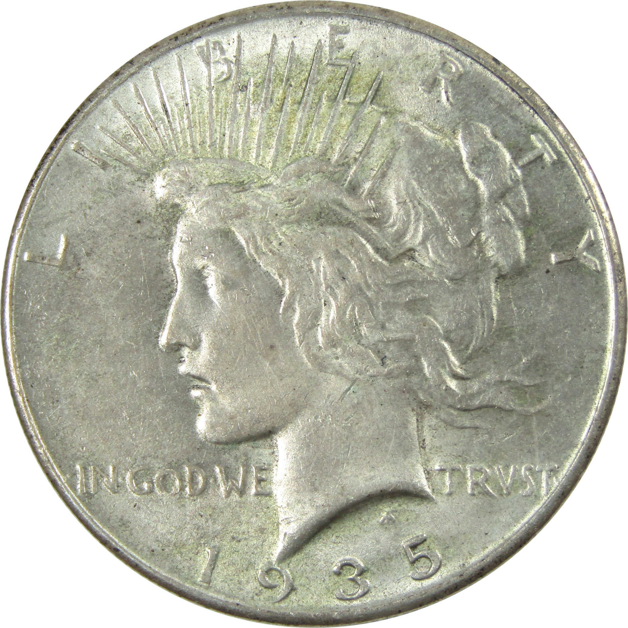 1935 Peace Dollar AU About Uncirculated Silver $1 Coin SKU:I13693