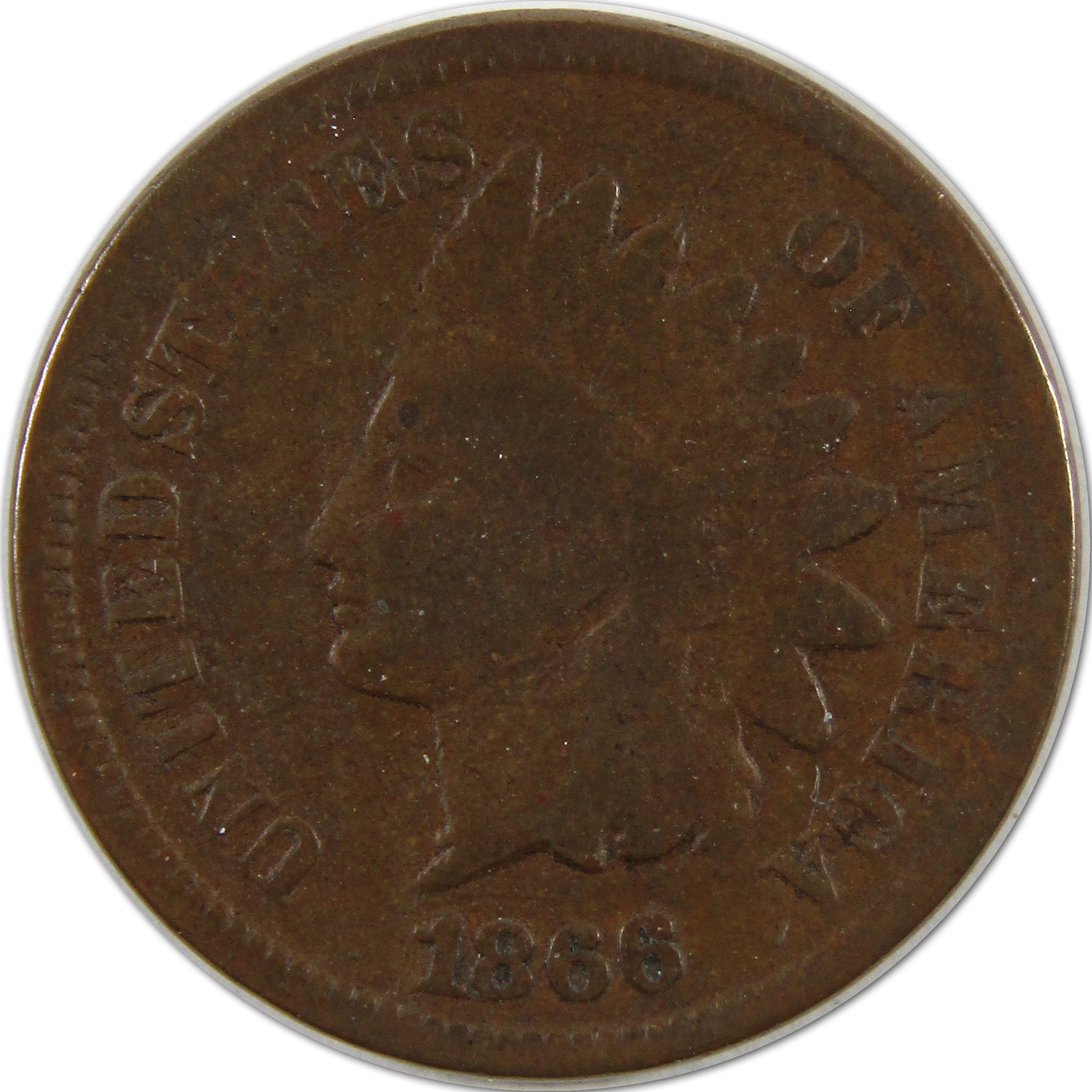 1866 Indian Head Cent G Good Penny 1c Coin SKU:I10394