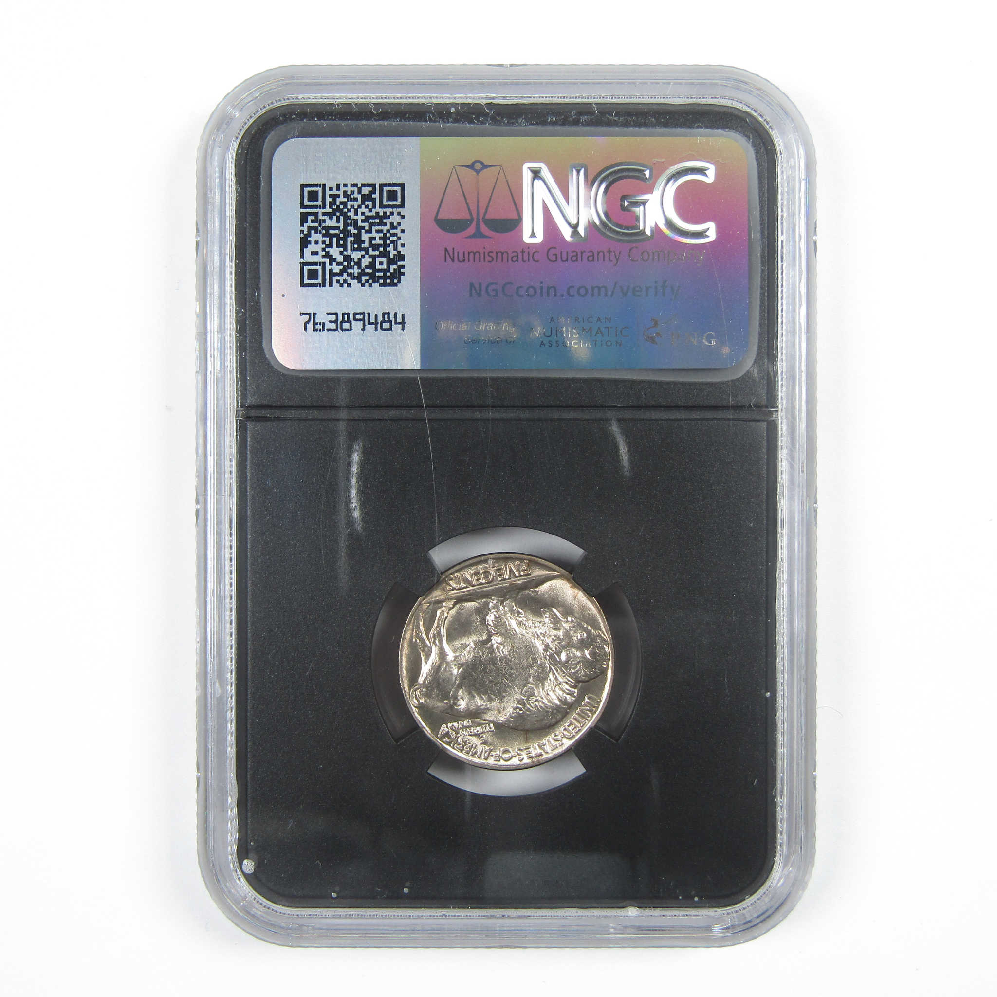 1938 D Buffalo Nickel MS 66 NGC 5c Original Bag Fragment SKU:I14591