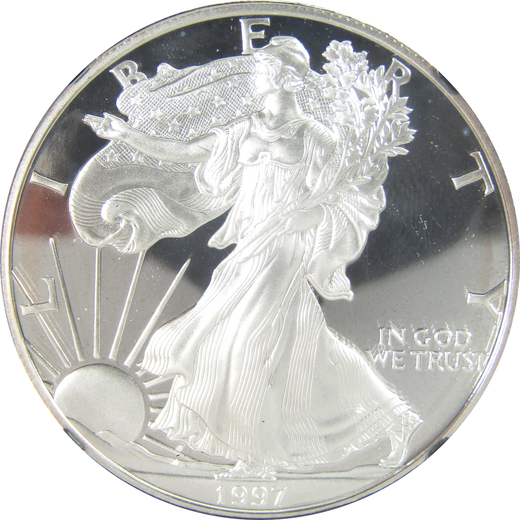 1997 P American Silver Eagle PF 68 UCAM NGC Proof $1 SKU:CPC9591