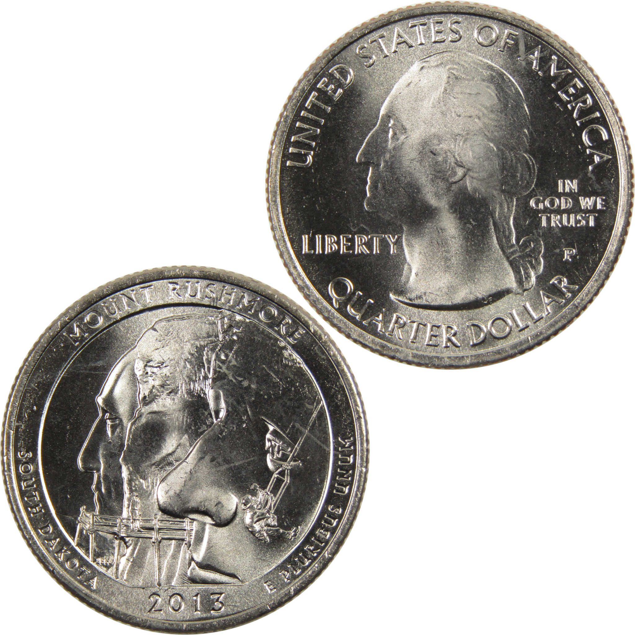 2013 P Mount Rushmore National Park Quarter BU Uncirculated Clad 25c