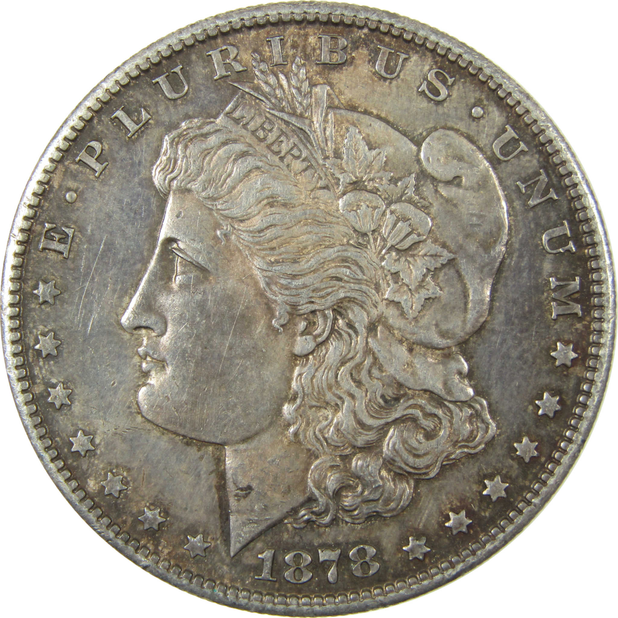 1878 S Morgan Silver Dollar AU About Uncirculated $1 Coin SKU:CP1629