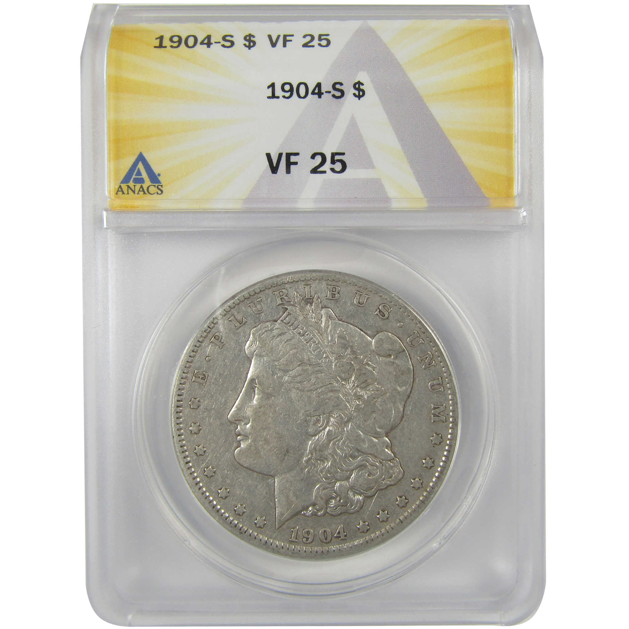 1904 S Morgan Dollar VF 25 ANACS Silver $1 Coin SKU:I21140 - Morgan coin - Morgan silver dollar - Morgan silver dollar for sale - Profile Coins &amp; Collectibles