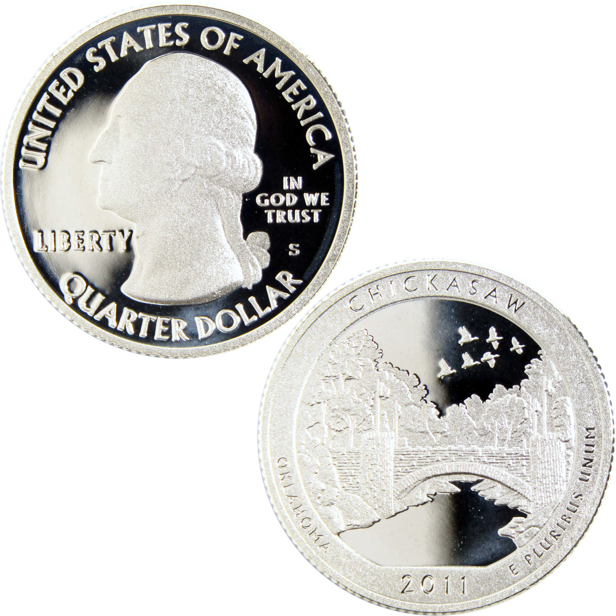 2011 S Chickasaw National Recreation Area Quarter Silver 25c Proof