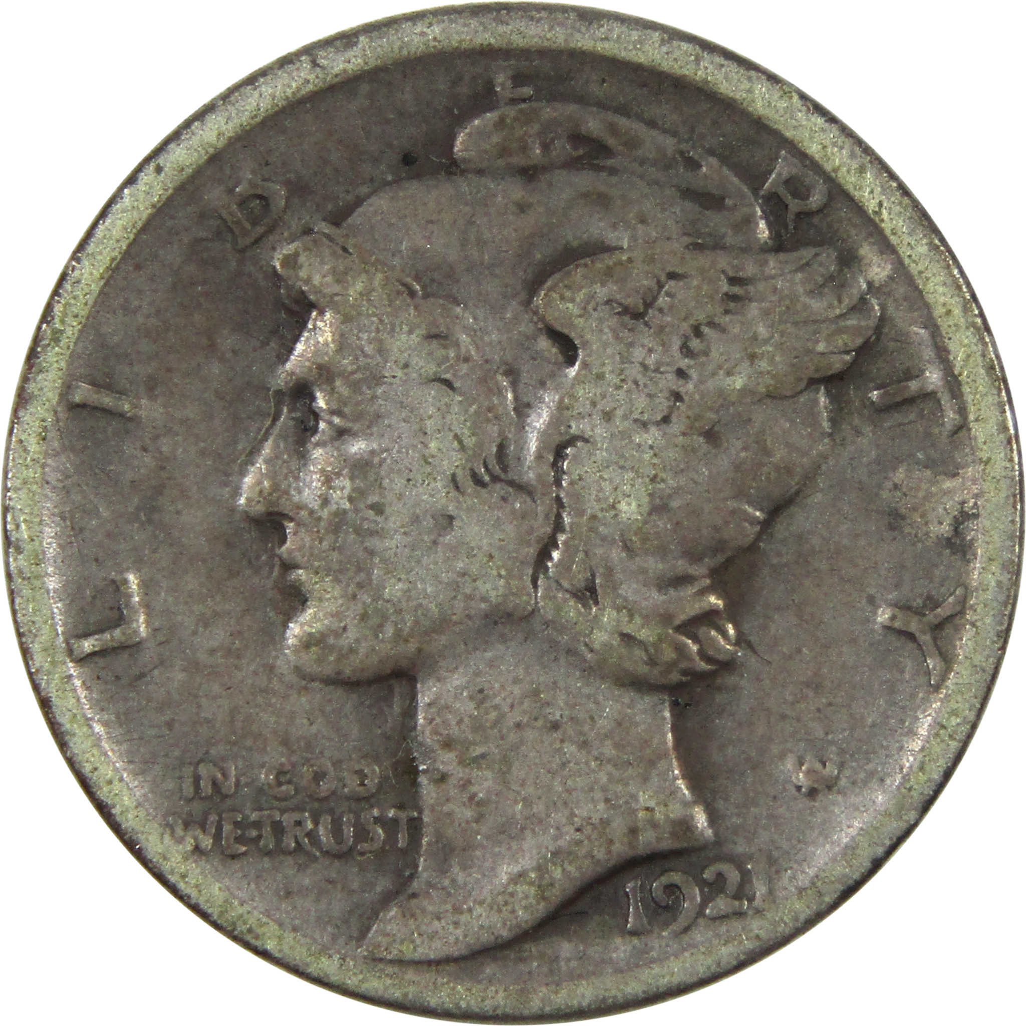 1921 D Mercury Dime VG Very Good Silver 10c Coin SKU:I14064