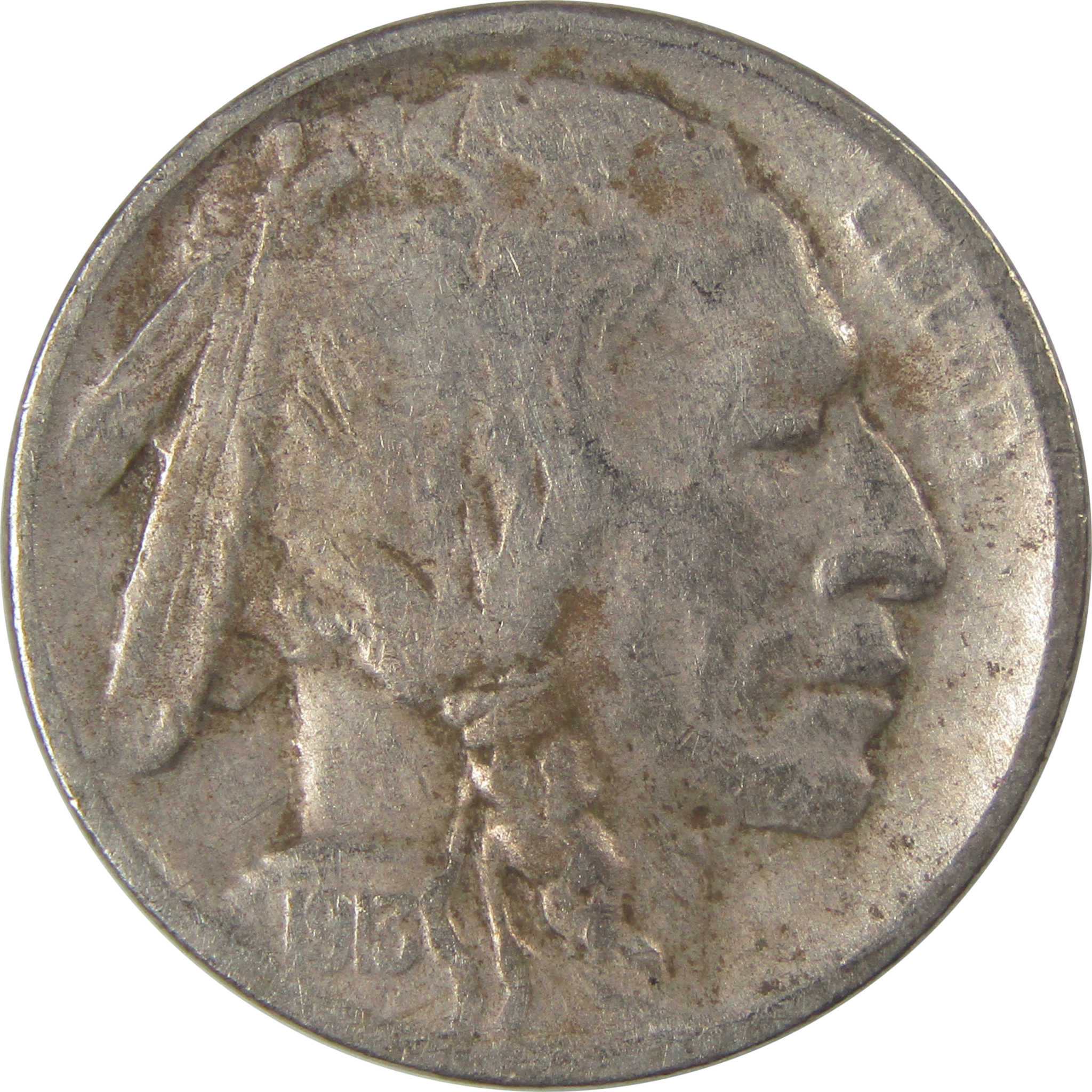 1913 S Type 1 Indian Head Buffalo Nickel F Fine Details SKU:I22924