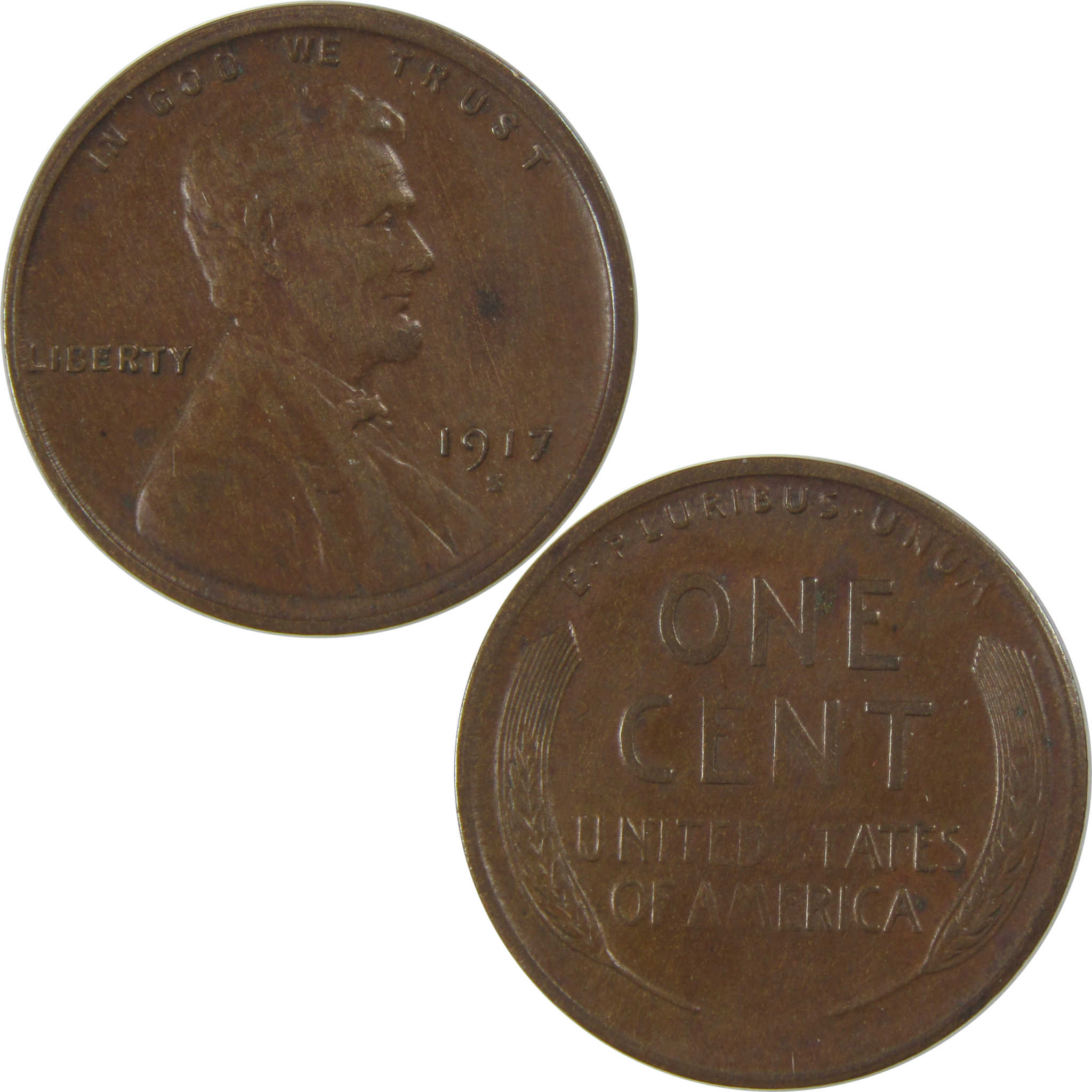 1917 S Lincoln Wheat Cent XF EF Extremely Fine Penny SKU:I23751