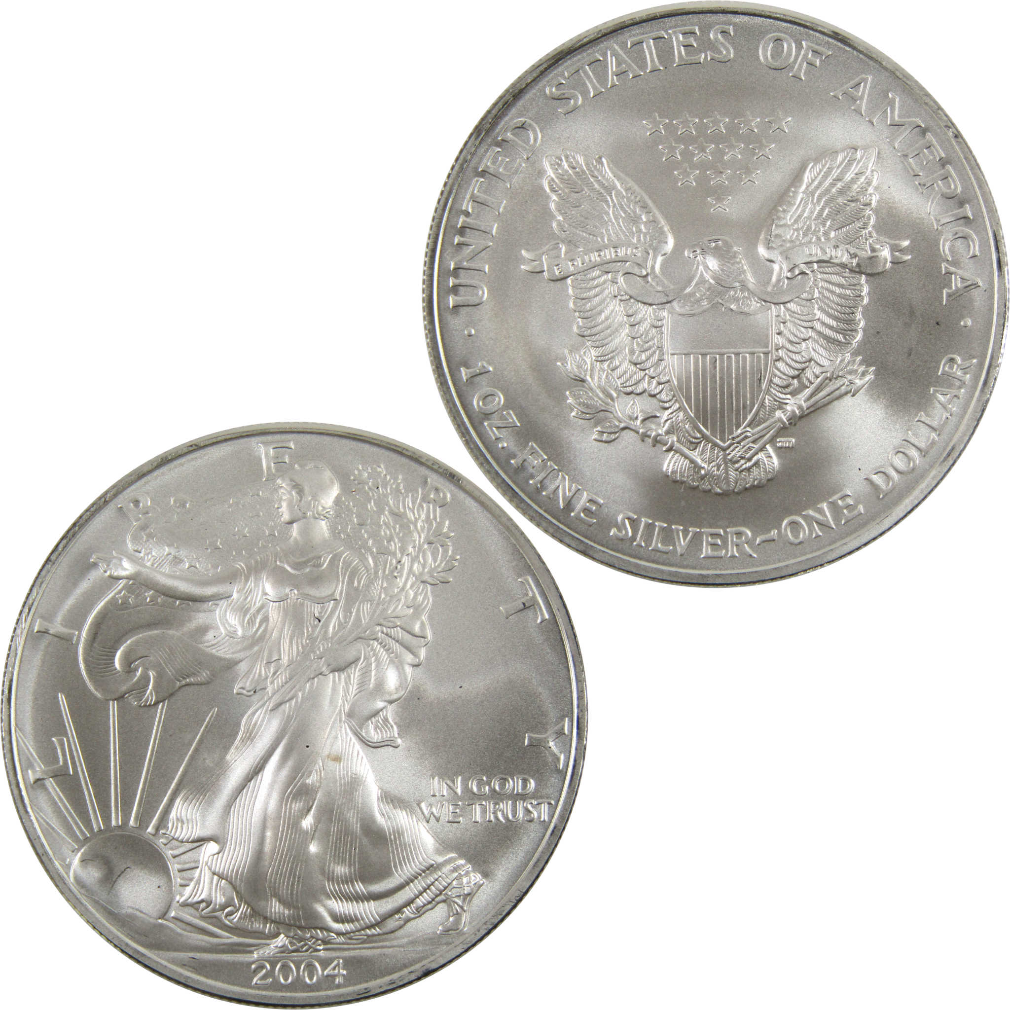 2004 American Eagle BU Uncirculated 1 oz .999 Silver Bullion $1 Coin