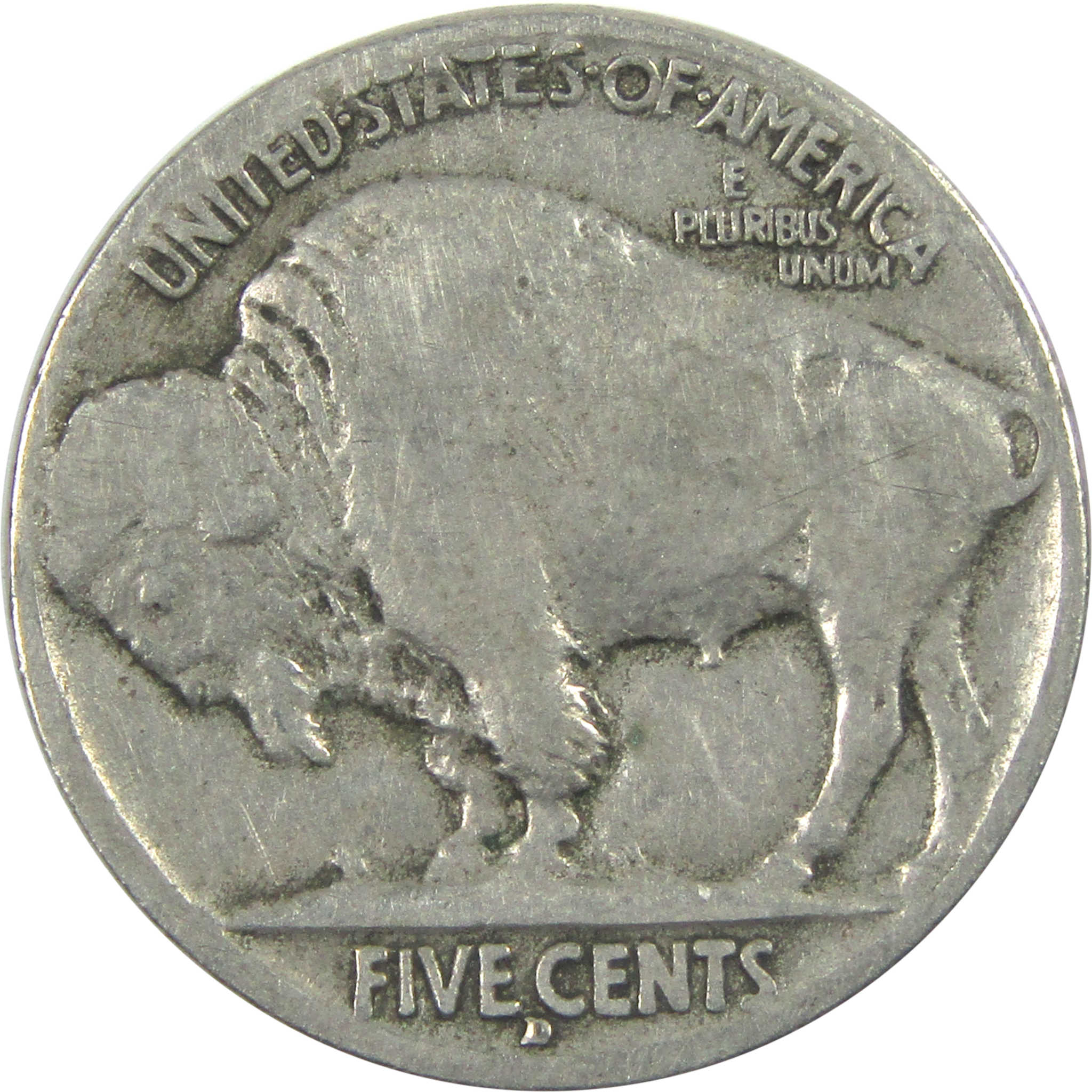 1914 D Indian Head Buffalo Nickel AG About Good 5c Coin SKU:I15343