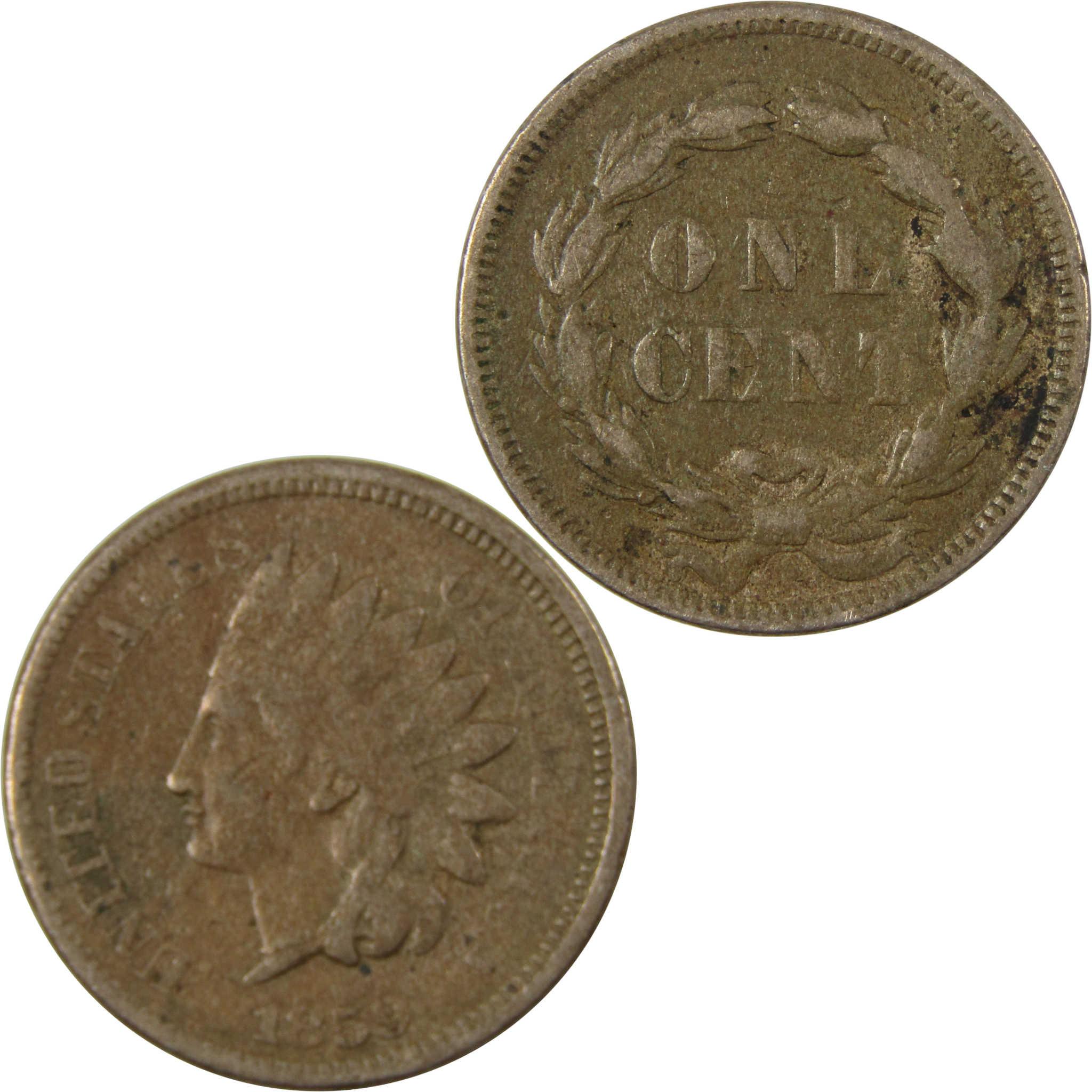 1859 Indian Head Cent VG Very Good Penny 1c Coin SKU:CP1294