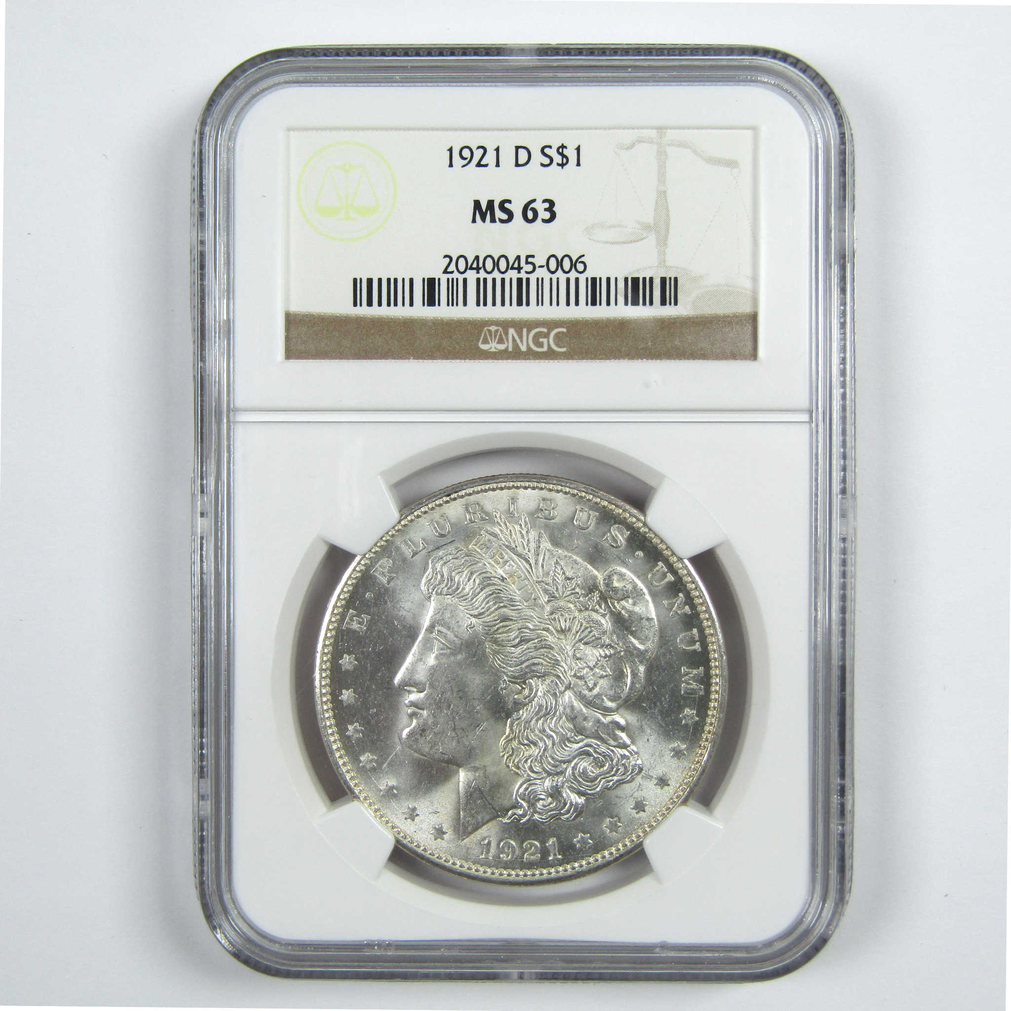 1921 D Morgan Dollar MS 63 NGC Silver $1 Uncirculated Coin SKU:CPC7907 - Morgan coin - Morgan silver dollar - Morgan silver dollar for sale - Profile Coins &amp; Collectibles