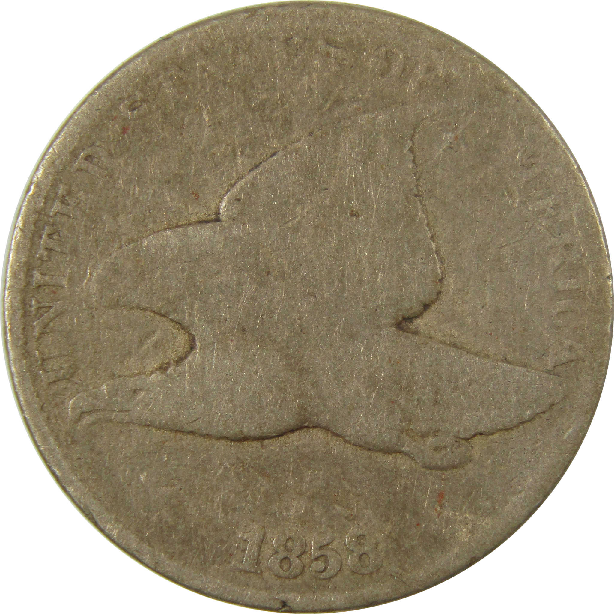 1858 Lg Ltrs Flying Eagle Cent AG About Good Penny 1c Coin SKU:EL27092