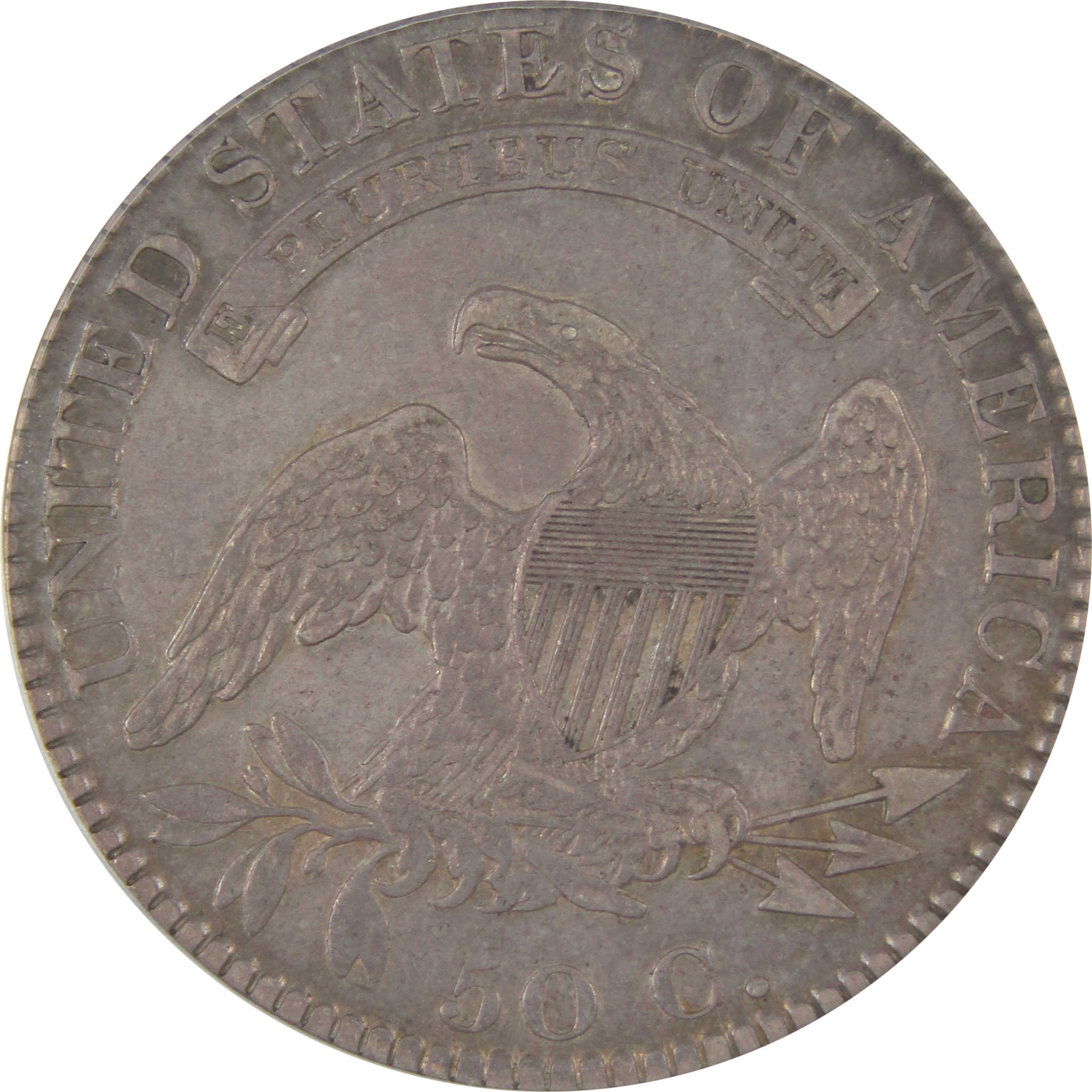 1820 Curl Base 2 Sm Date Capped Bust 50C VF 35 Details ANACS SKU:CP172